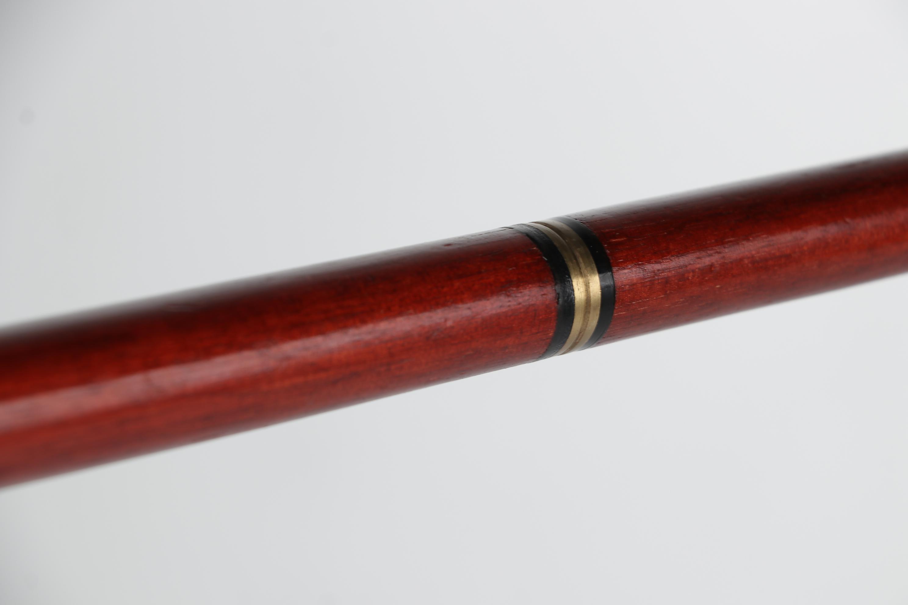 Brass Accented Wooden Walking Sticks with Knob Handles, Compass and Glass Tube