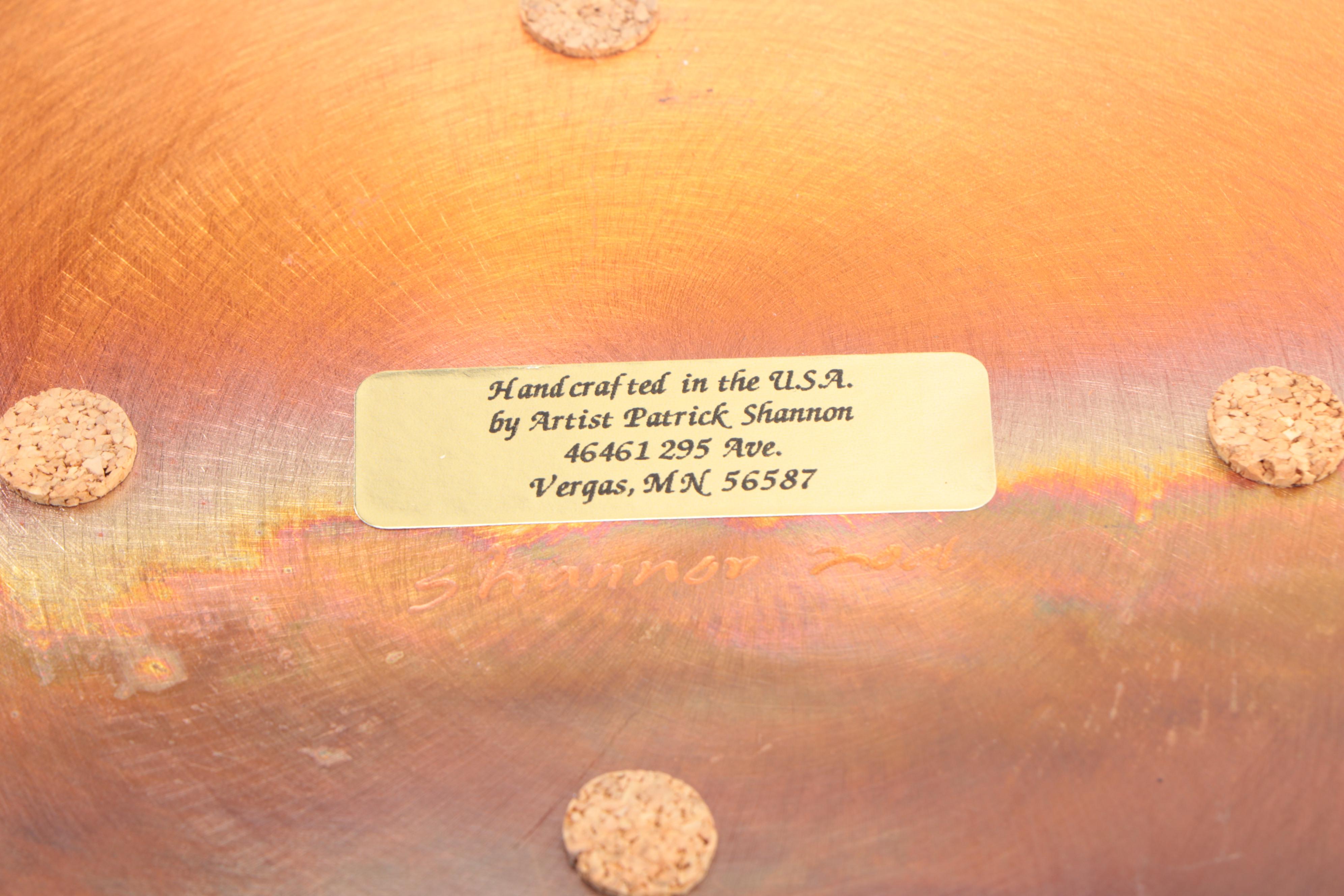 Patrick Shannon Copper Bowl with Display Stand