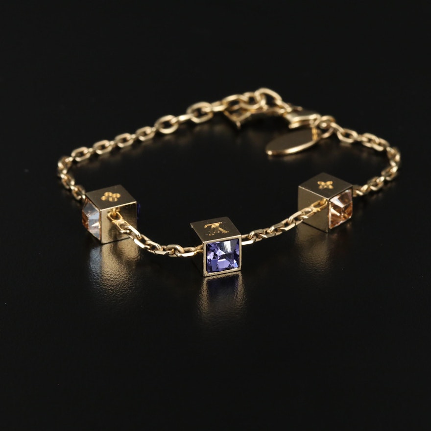 Louis Vuitton Rhinestone Station Bracelet