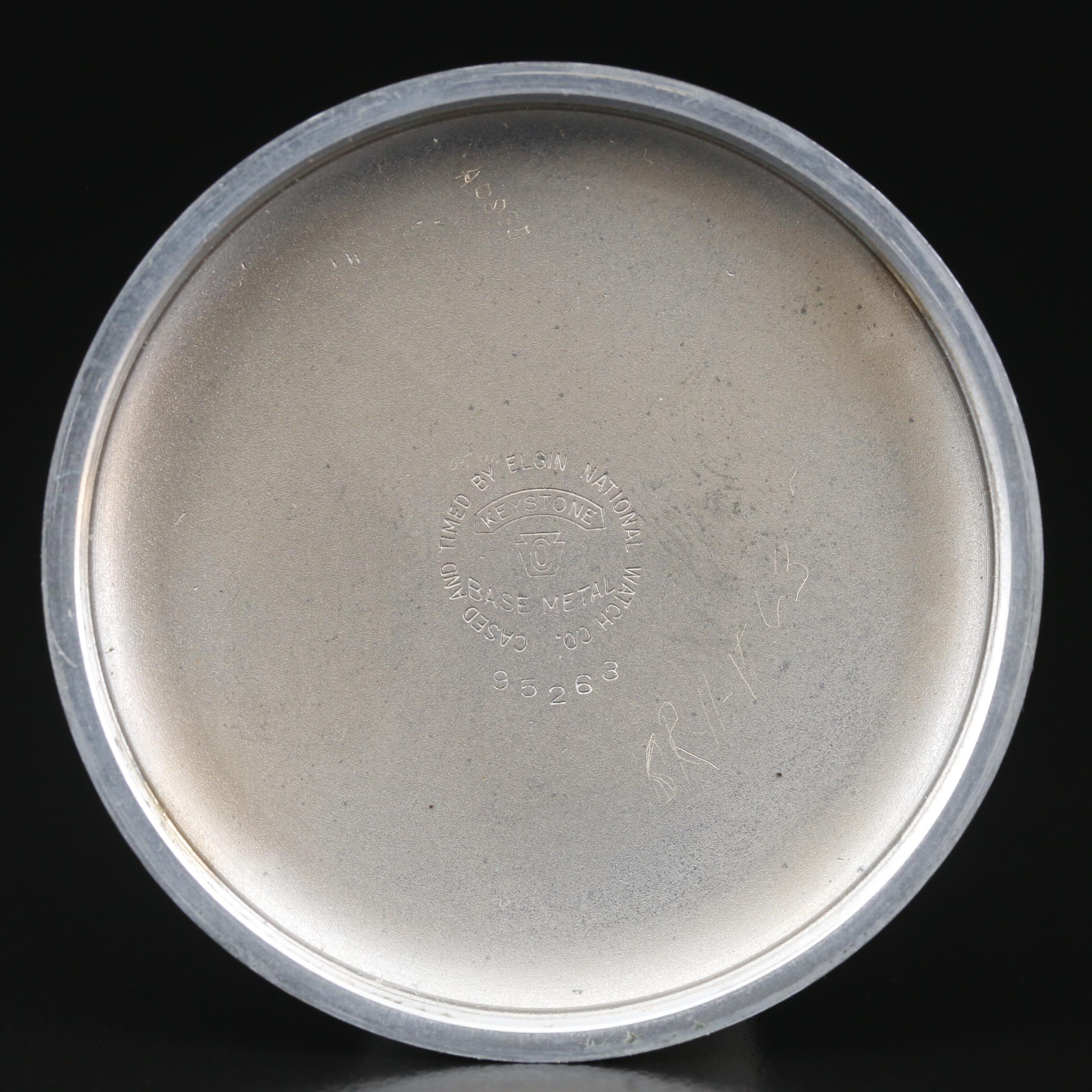 WW II Elgin "AN-5740 Navigational" GCT Pocket Watch with Leather Fob