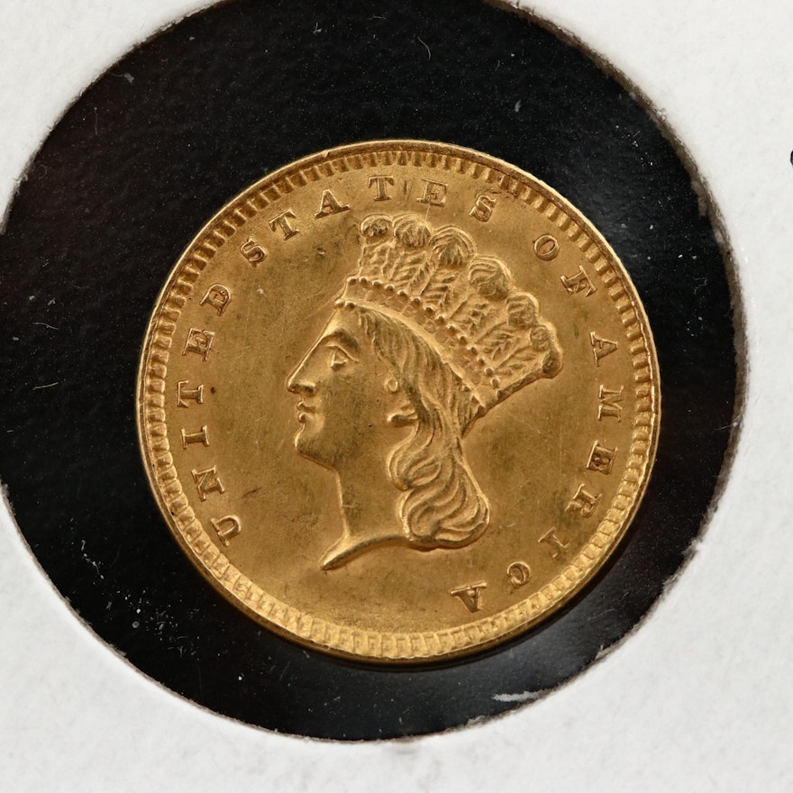 1856 Indian Princess Head Type III Gold Dollar
