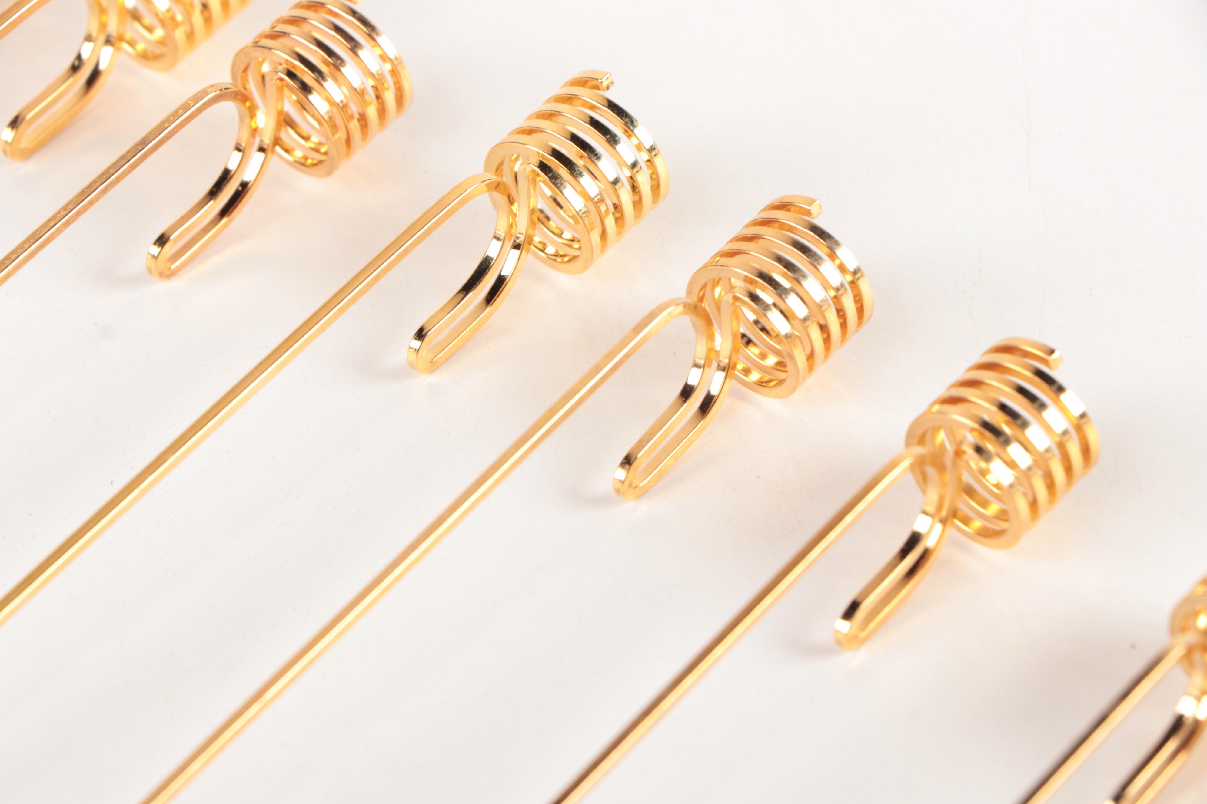 Georg Jensen Gold Plate Christmas Tree Candle Holders