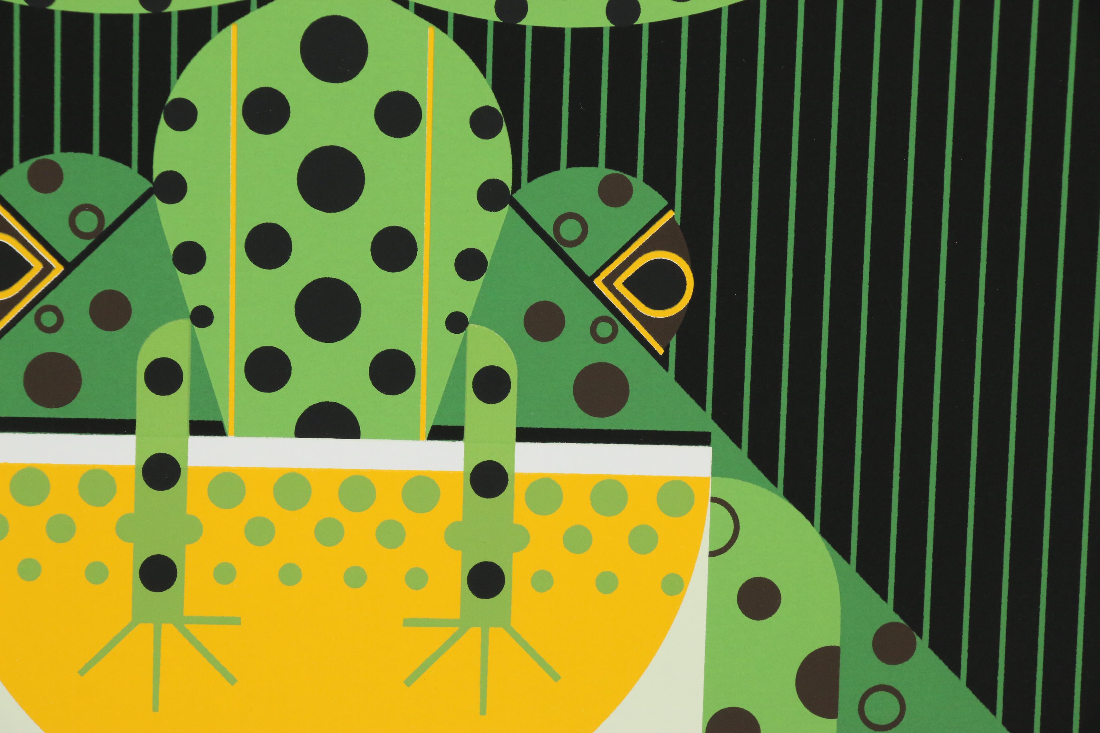 Charley Harper Serigraph "Frog Eat Frog", 1978