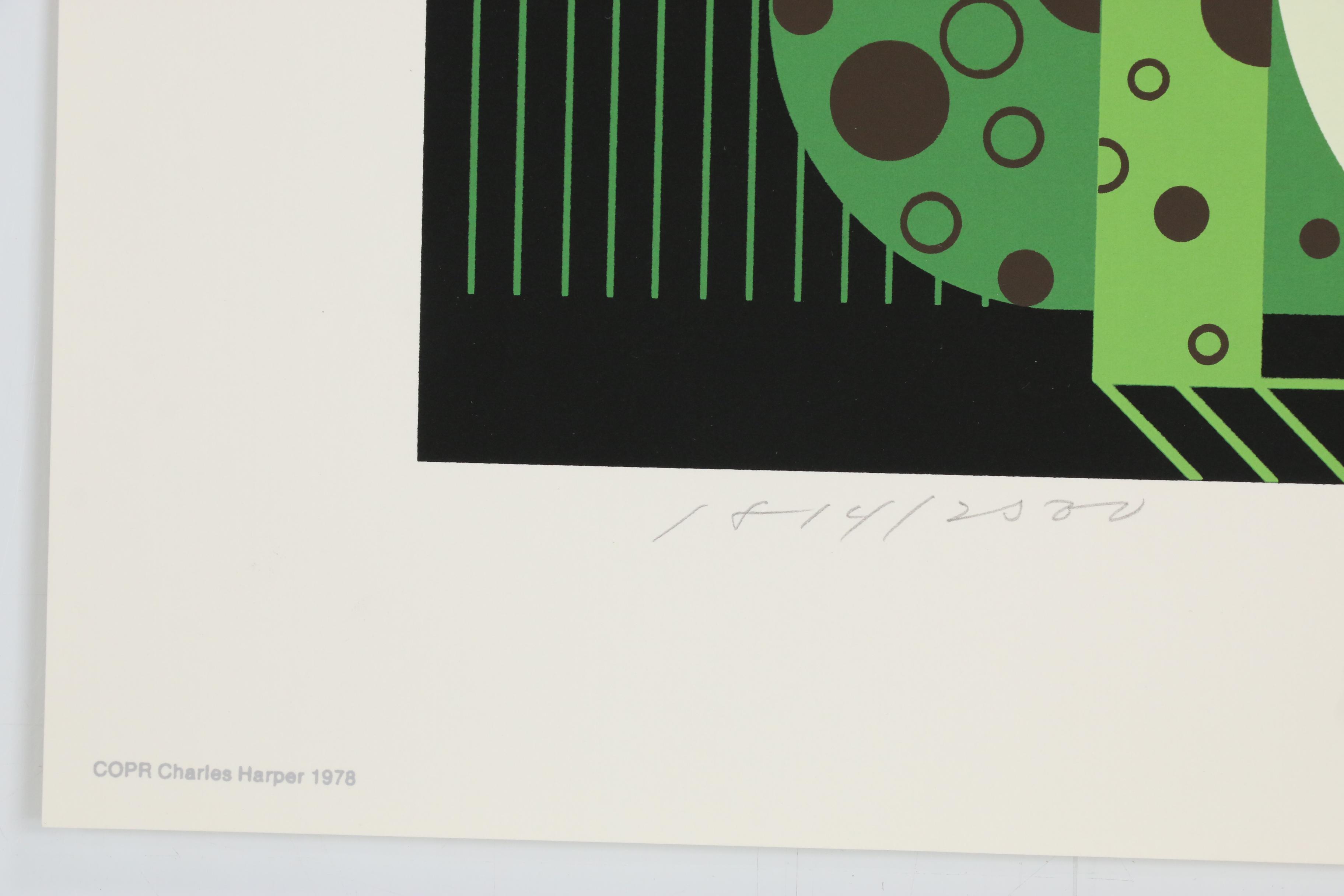 Charley Harper Serigraph "Frog Eat Frog", 1978