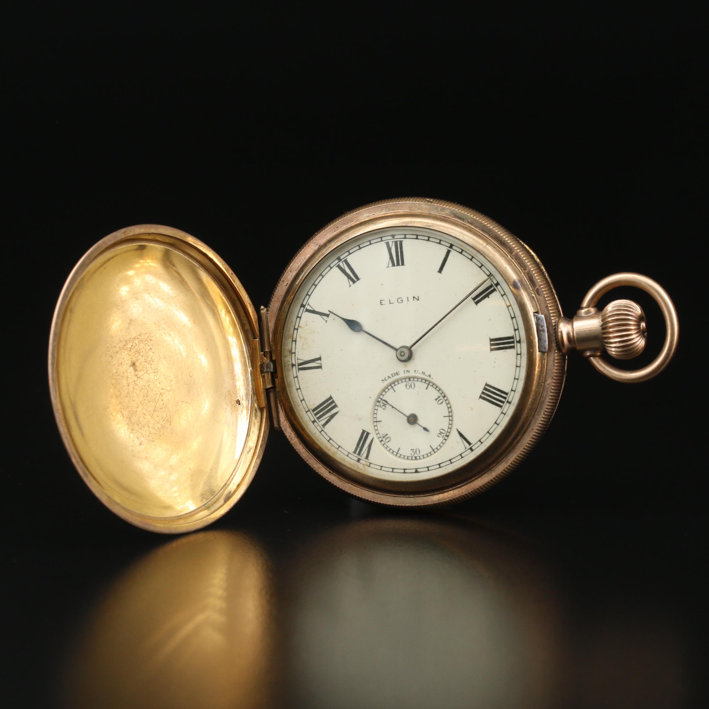 1926 Elgin Gold Filled Hunting Case Pocket Watch