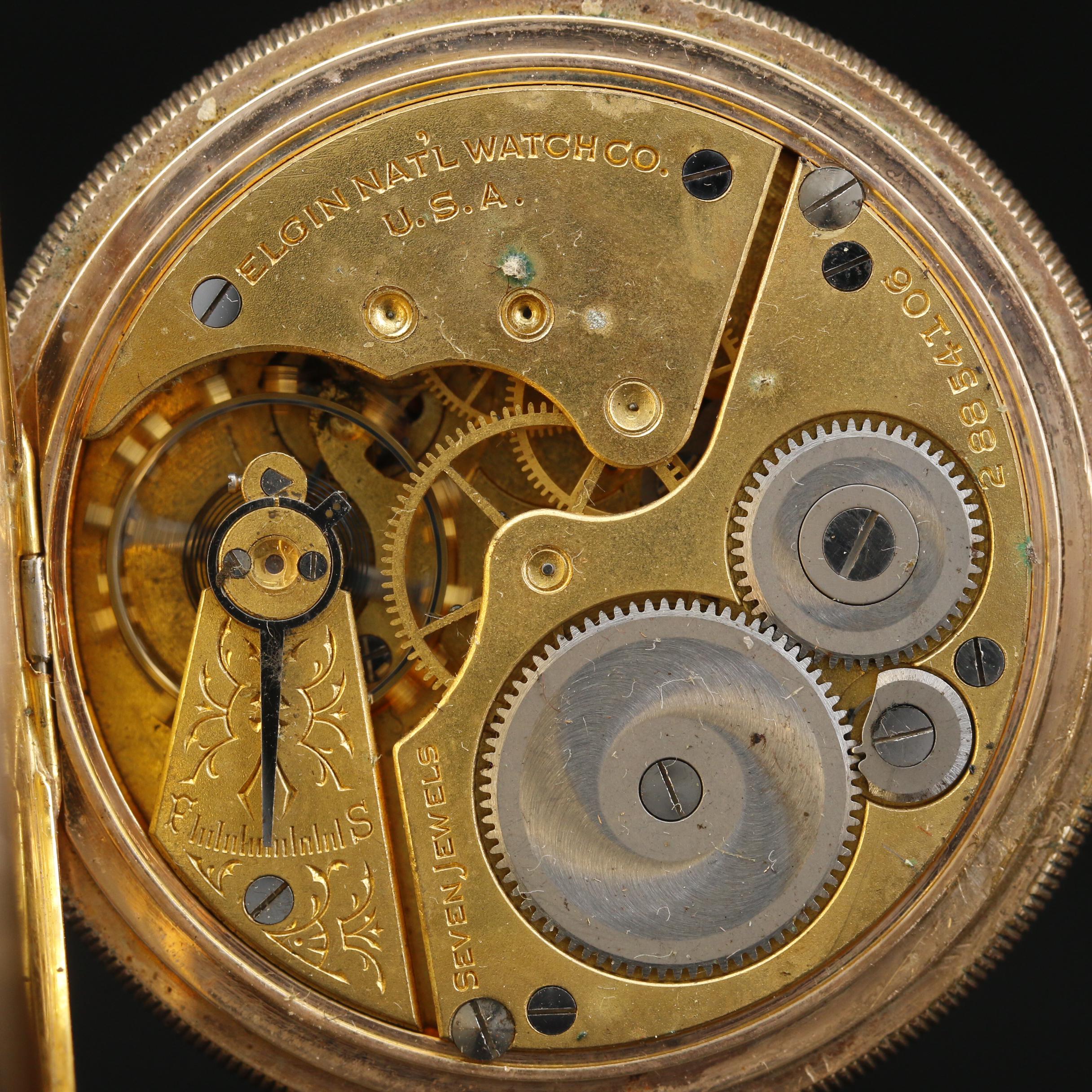 1926 Elgin Gold Filled Hunting Case Pocket Watch