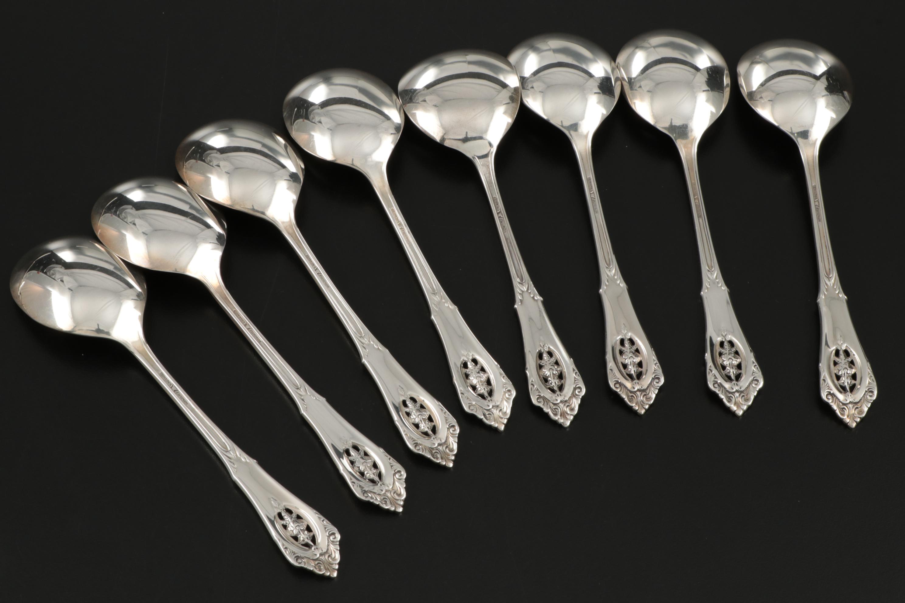 Wallace "Rose Point" Sterling Silver Flatware for Eight, Early to Mid 20th C.