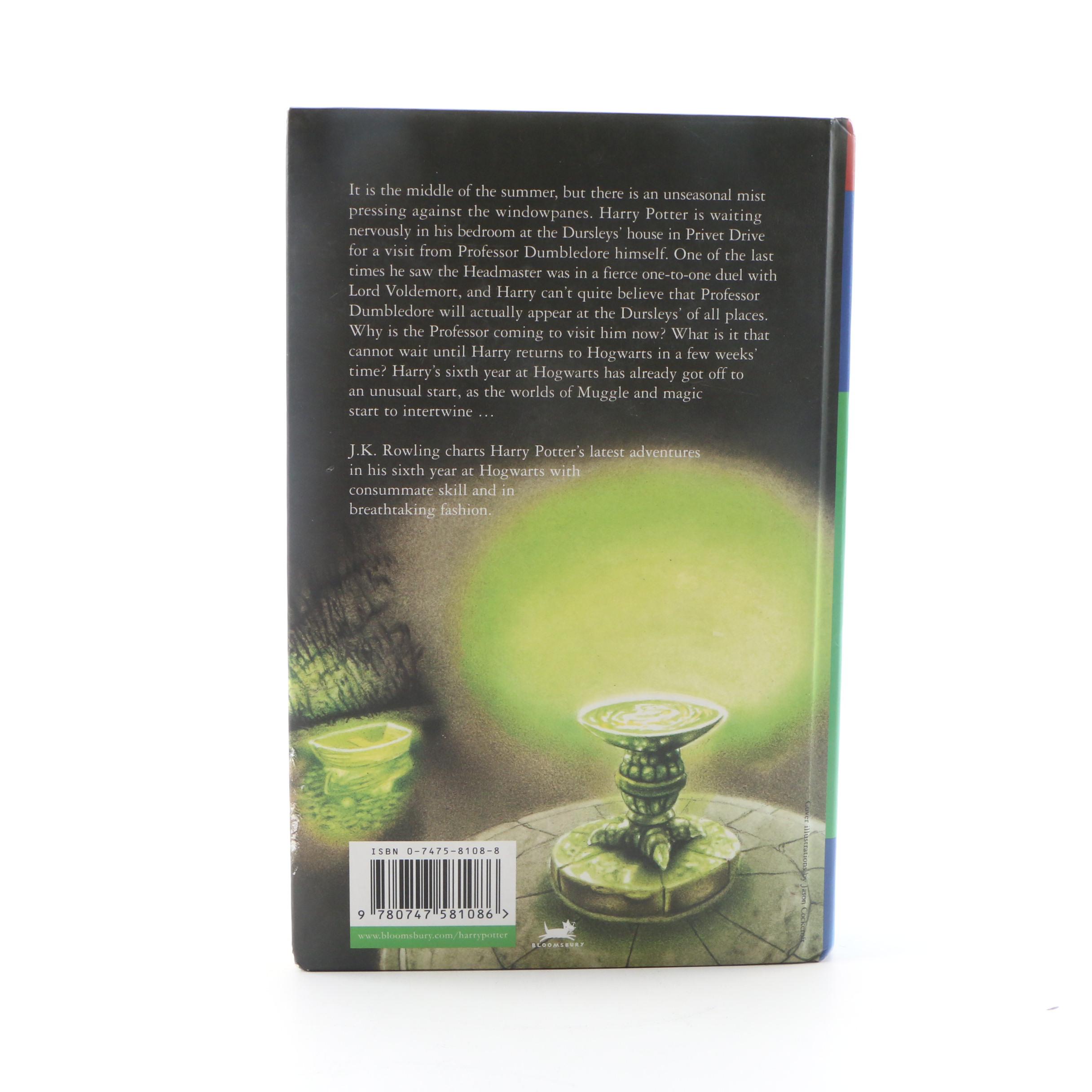 First UK Printing "Harry Potter and the Half-Blood Prince" by J. K. Rowling