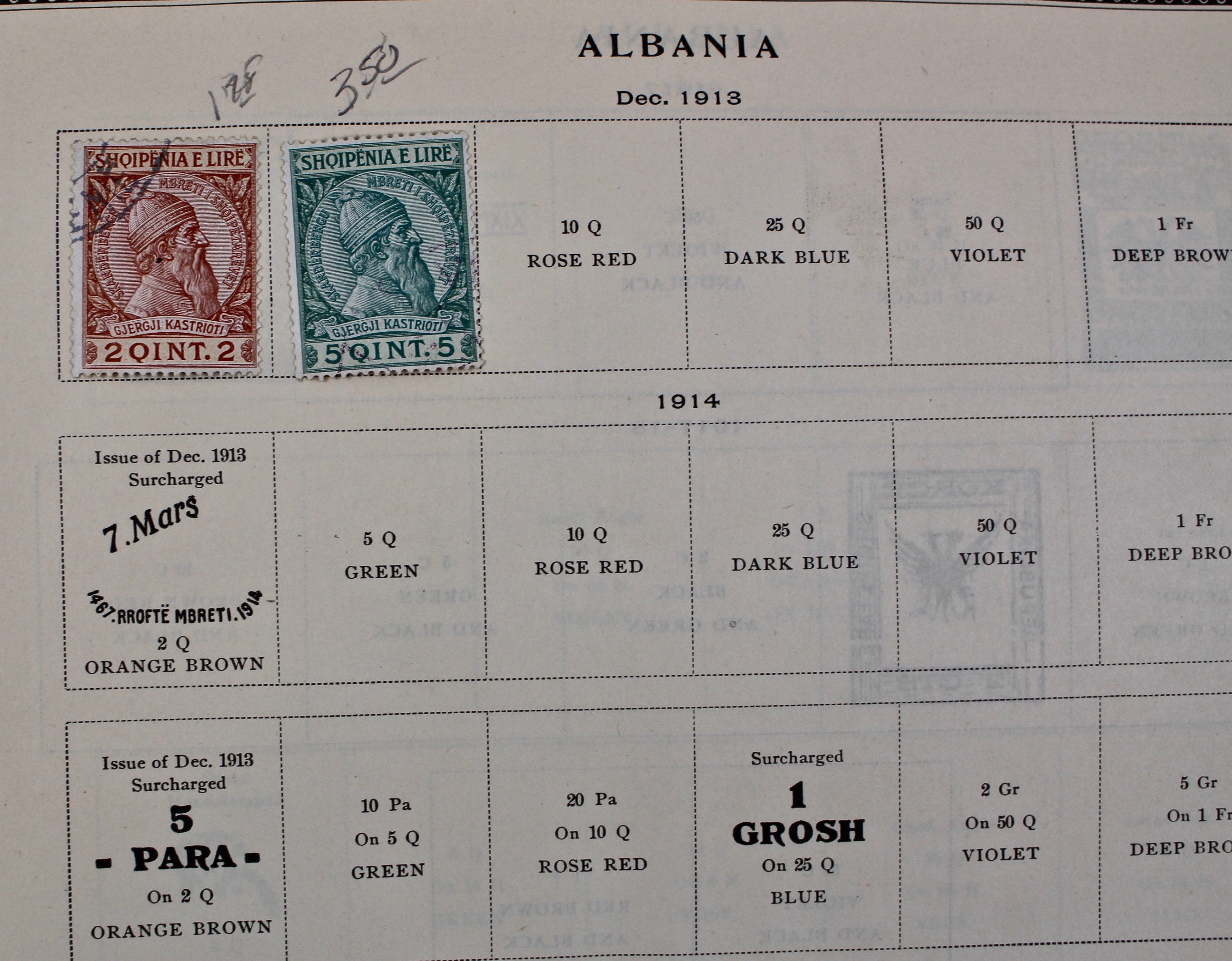 International Stamp Collection in Early Scott's Stamp Album, 1901–1920