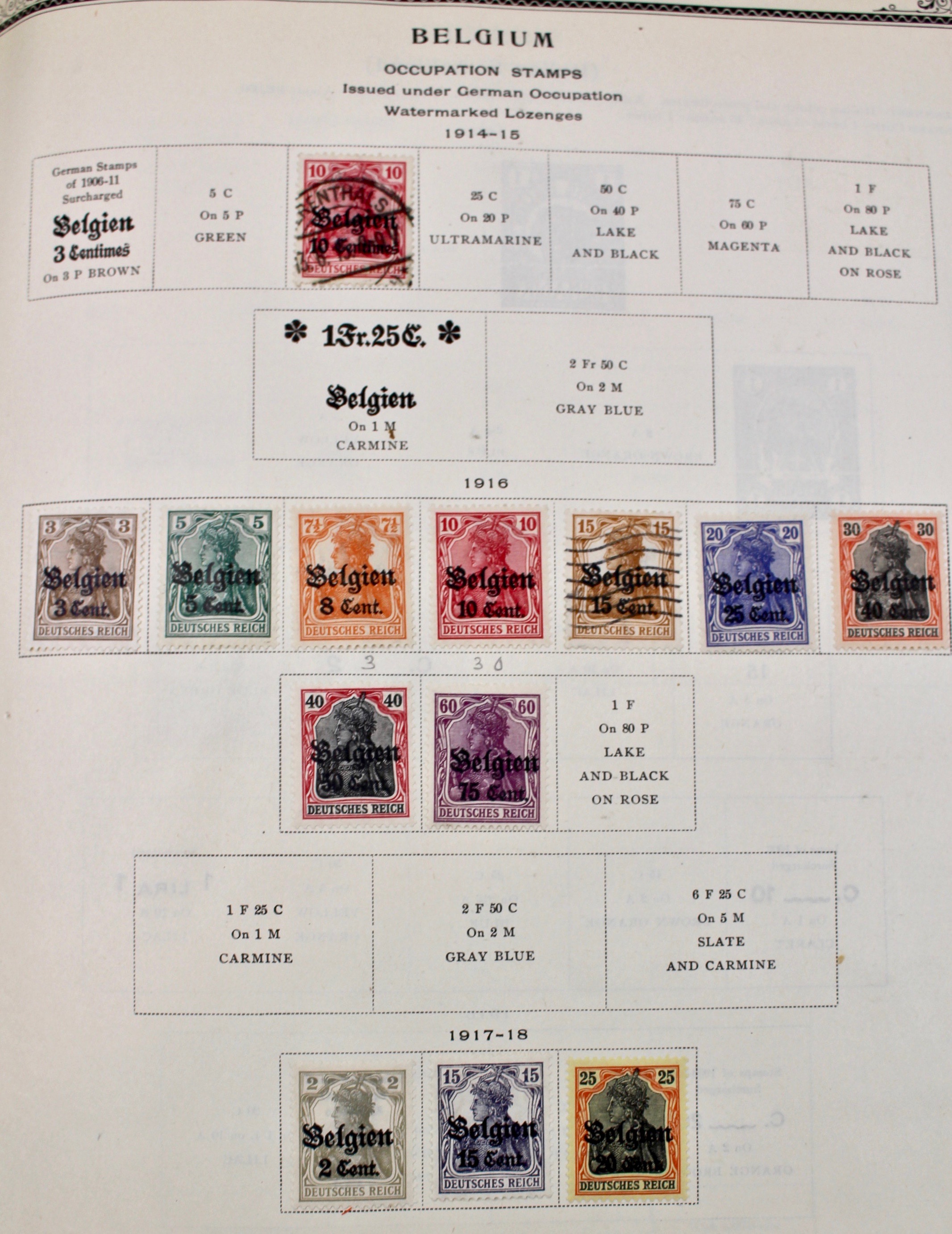 International Stamp Collection in Early Scott's Stamp Album, 1901–1920