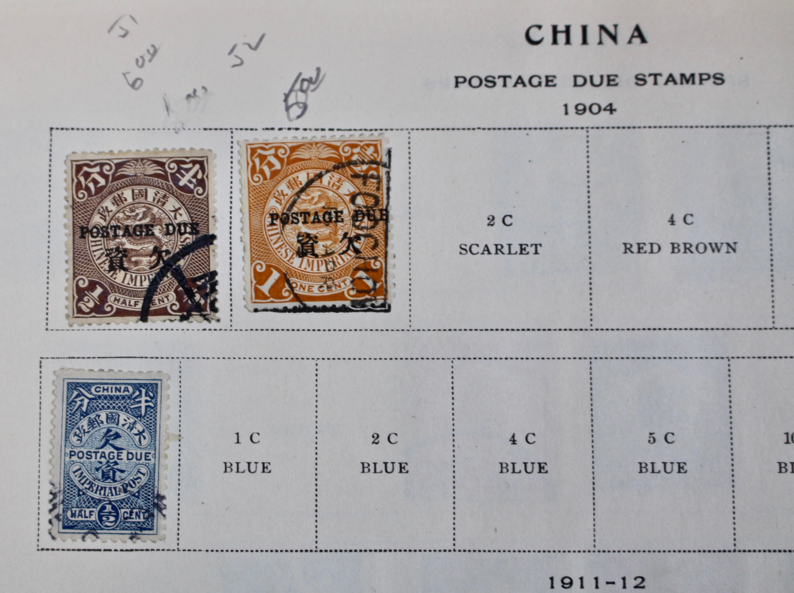 International Stamp Collection in Early Scott's Stamp Album, 1901–1920