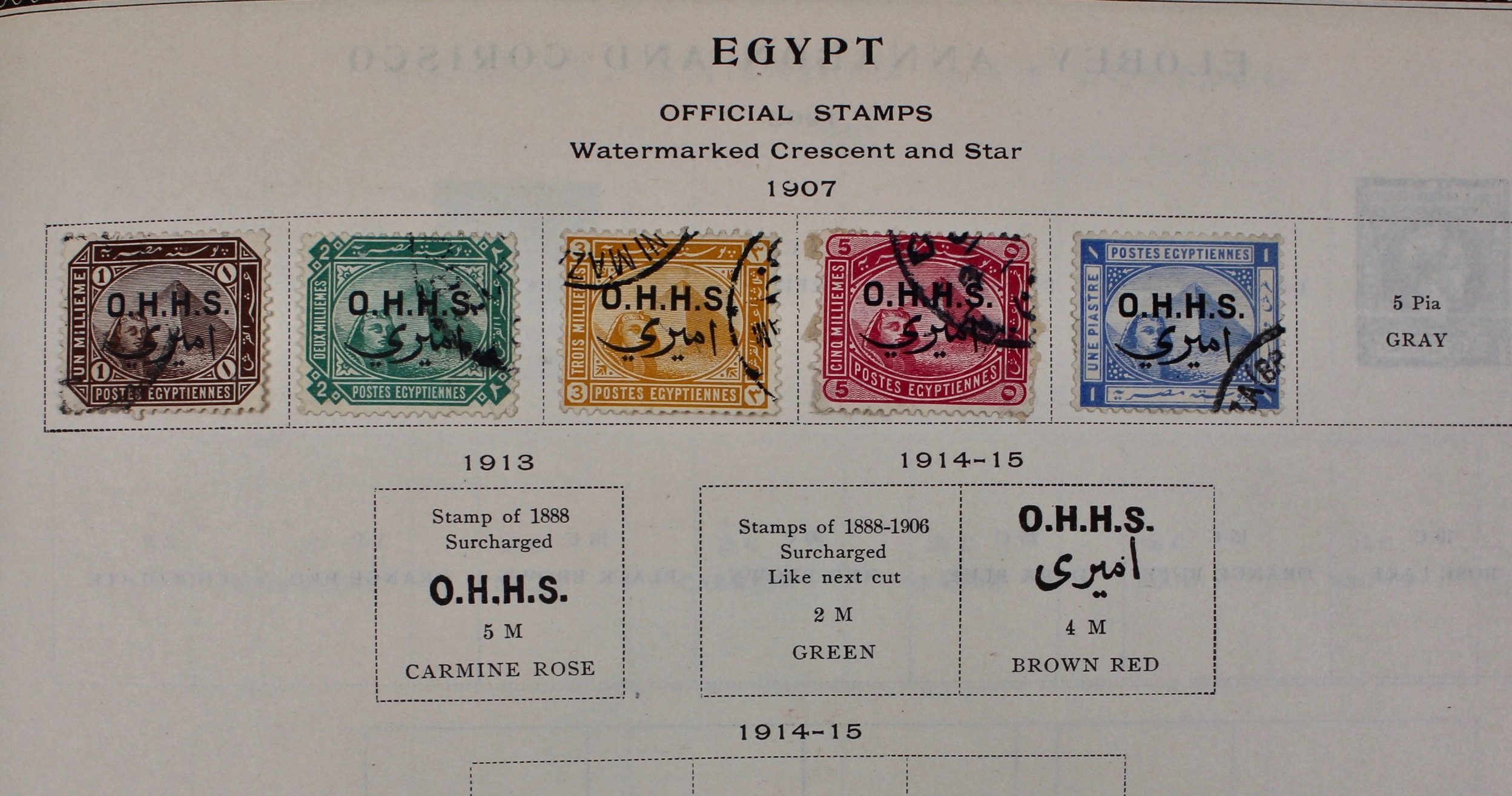 International Stamp Collection in Early Scott's Stamp Album, 1901–1920