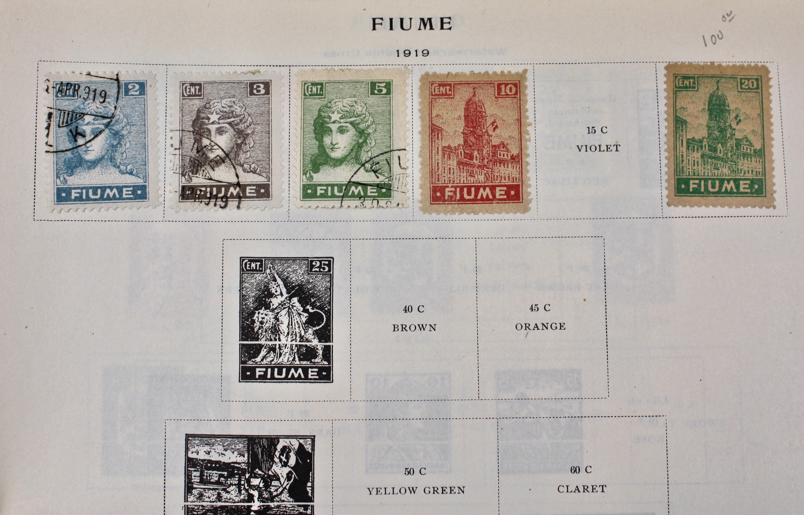 International Stamp Collection in Early Scott's Stamp Album, 1901–1920
