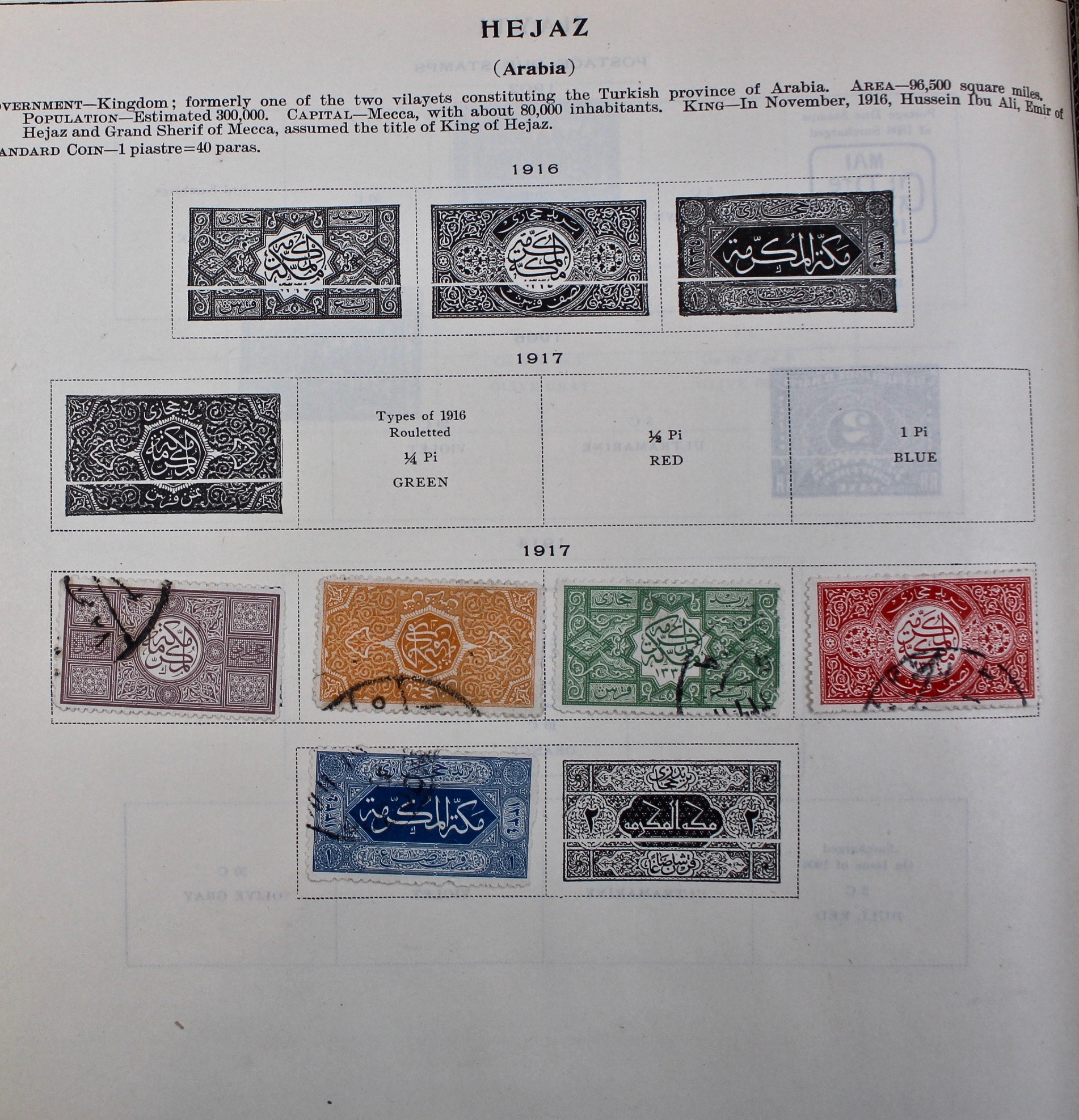International Stamp Collection in Early Scott's Stamp Album, 1901–1920