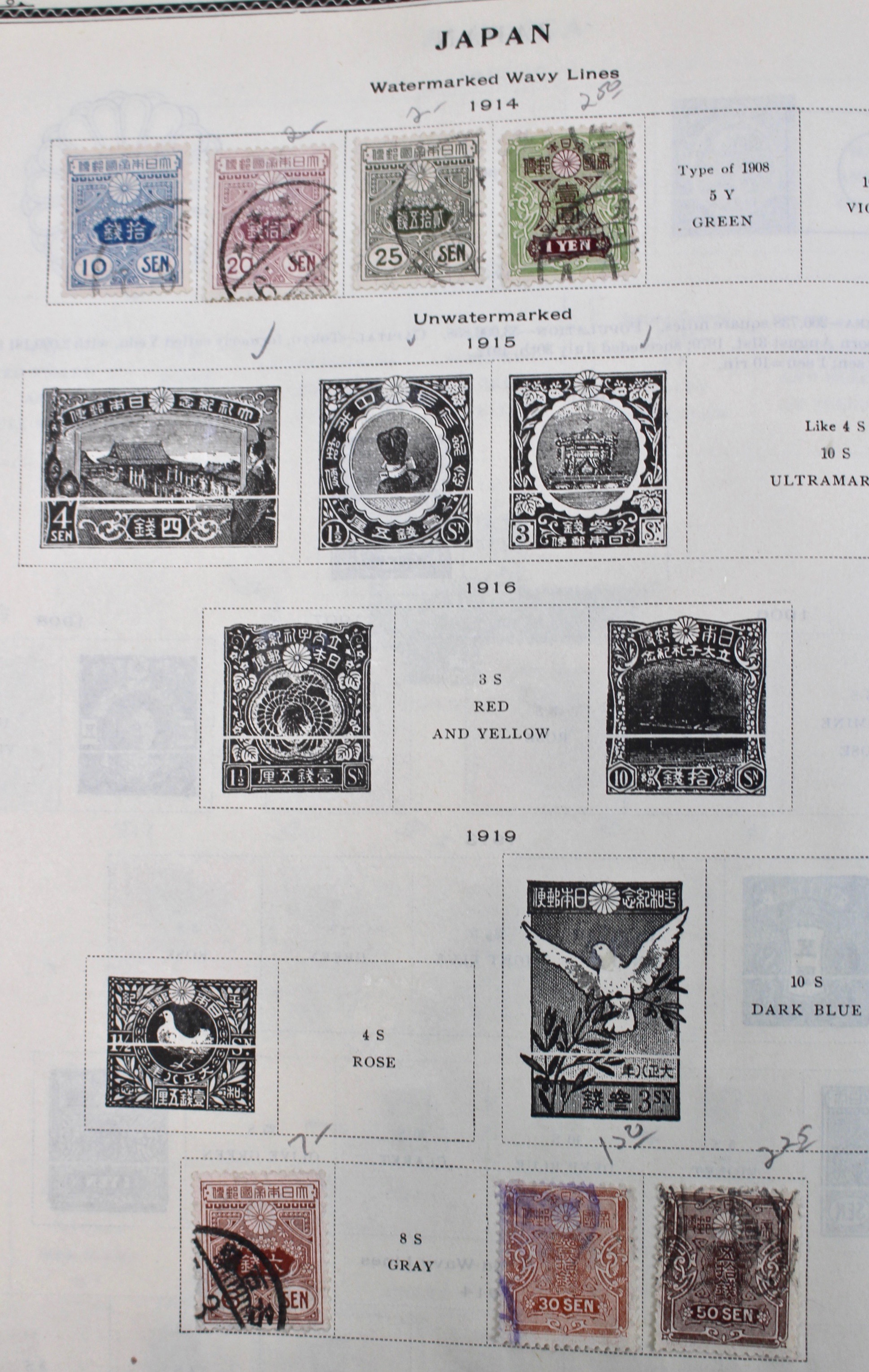 International Stamp Collection in Early Scott's Stamp Album, 1901–1920
