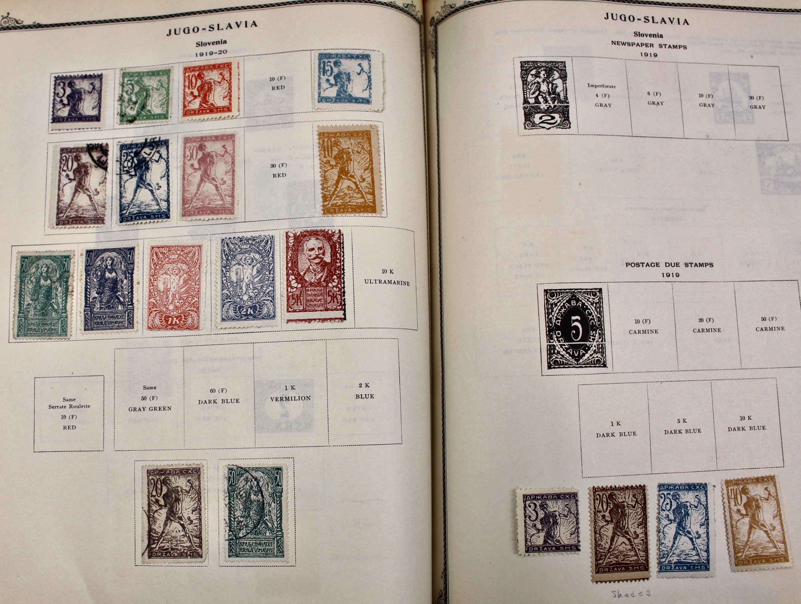 International Stamp Collection in Early Scott's Stamp Album, 1901–1920