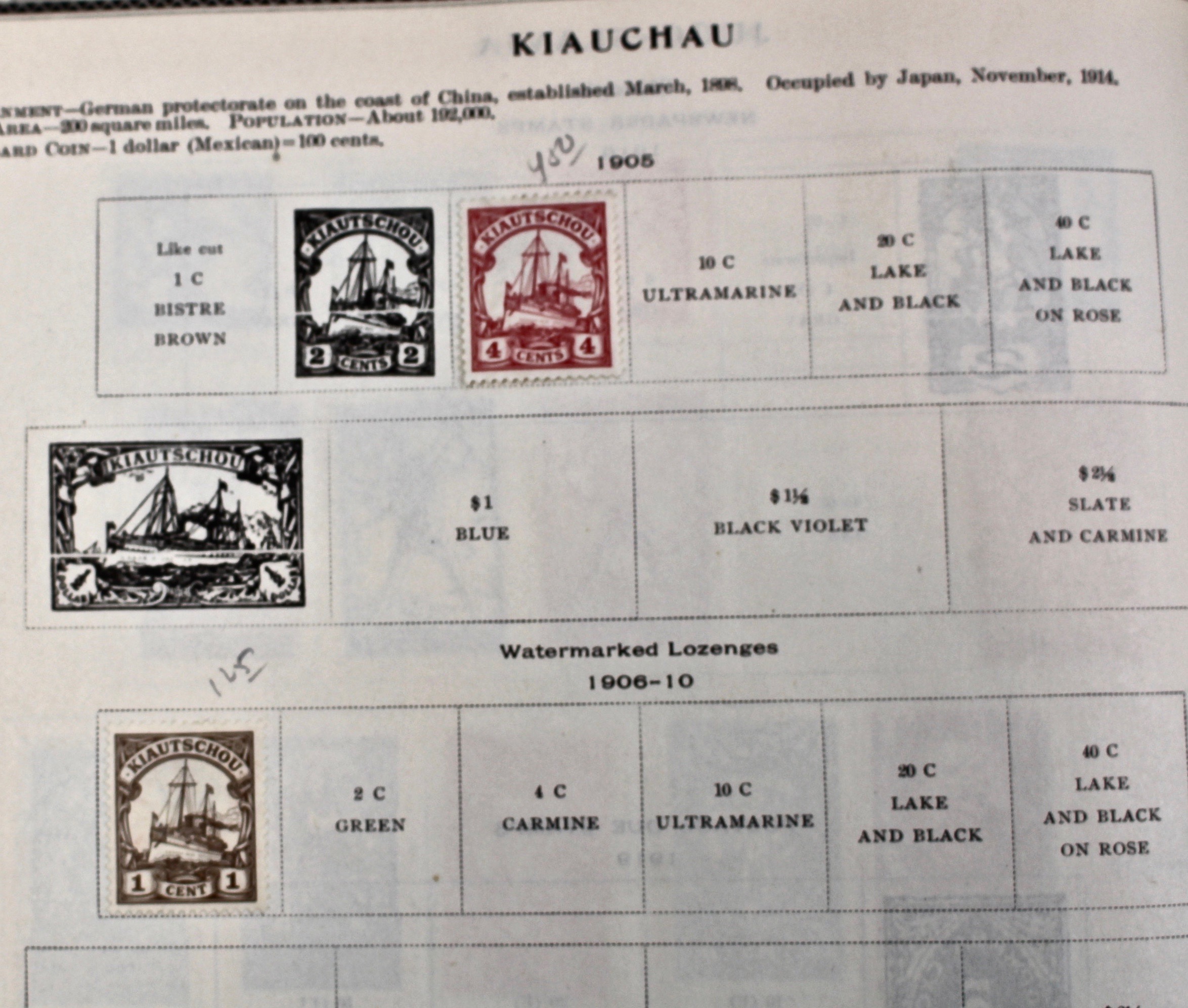 International Stamp Collection in Early Scott's Stamp Album, 1901–1920