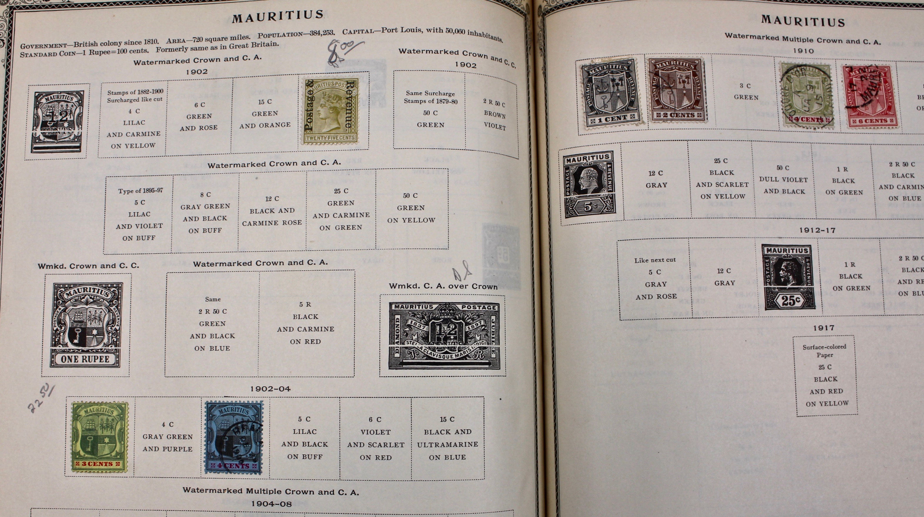 International Stamp Collection in Early Scott's Stamp Album, 1901–1920