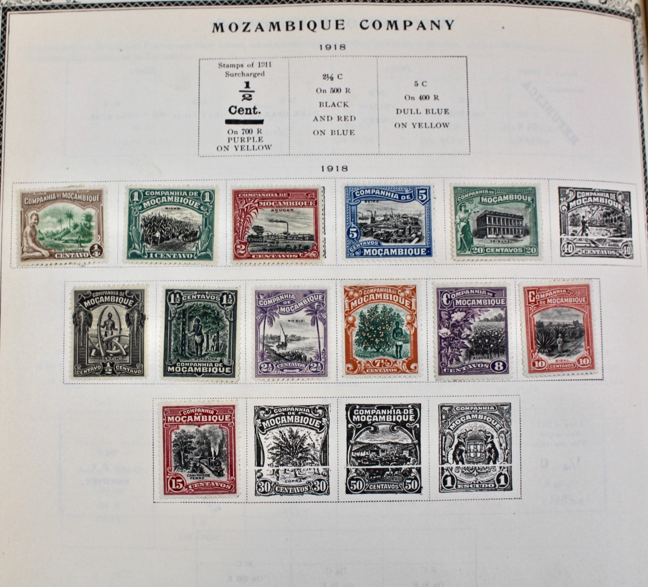 International Stamp Collection in Early Scott's Stamp Album, 1901–1920
