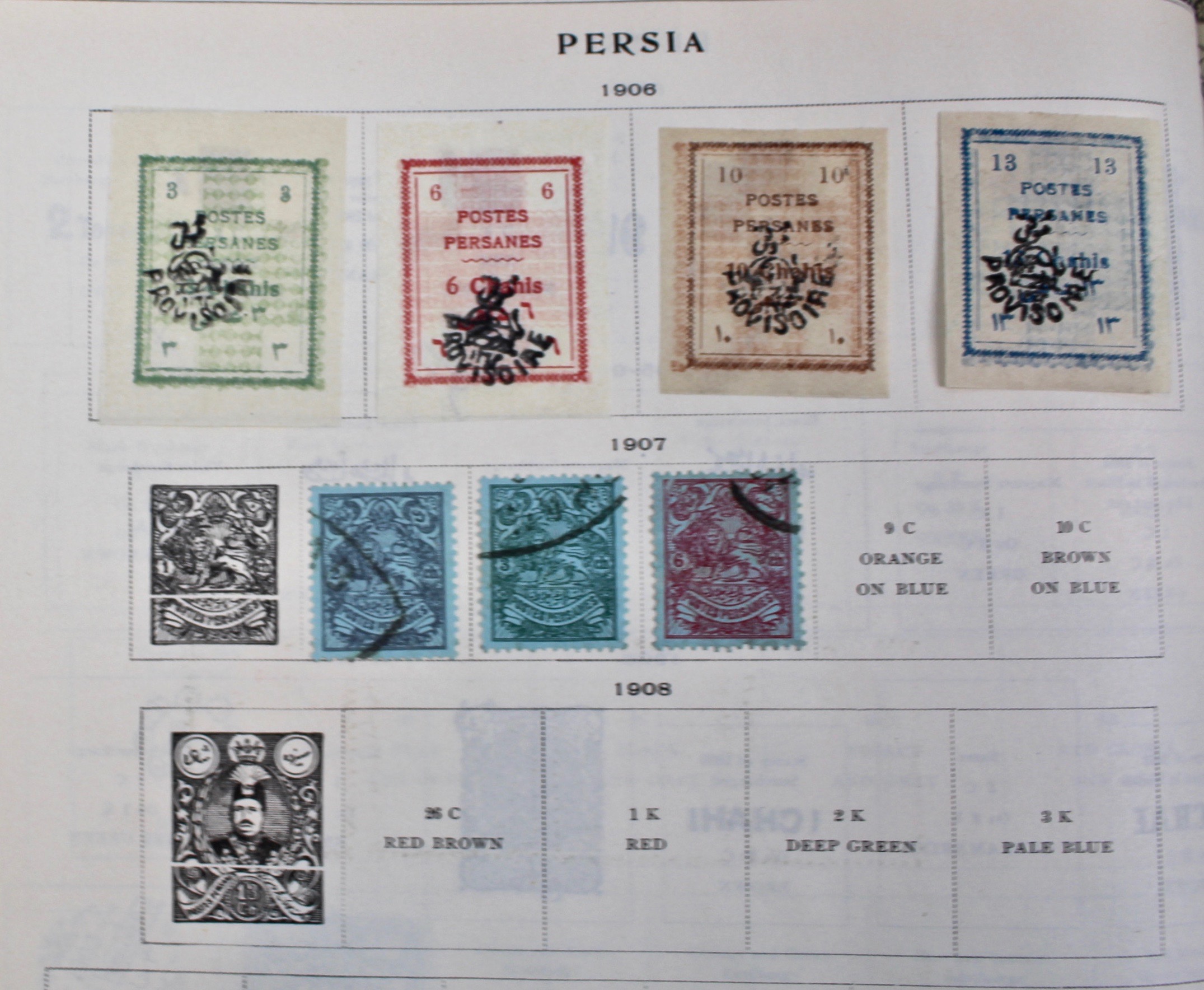 International Stamp Collection in Early Scott's Stamp Album, 1901–1920