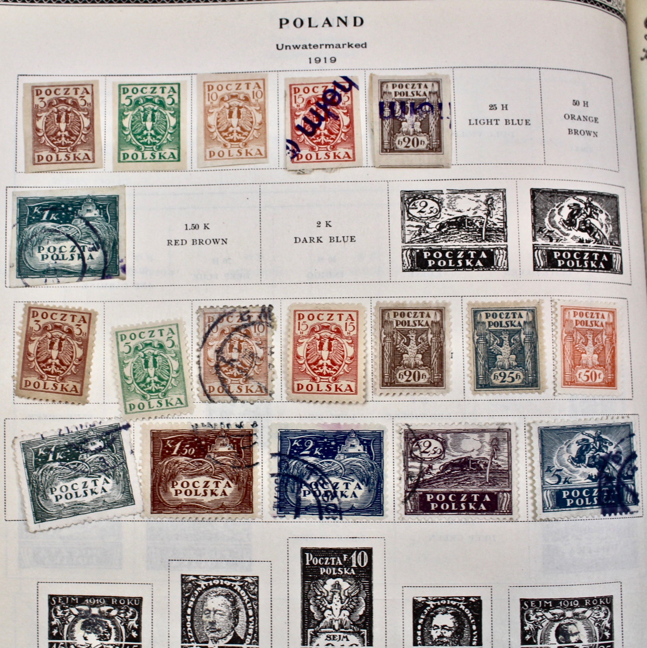 International Stamp Collection in Early Scott's Stamp Album, 1901–1920
