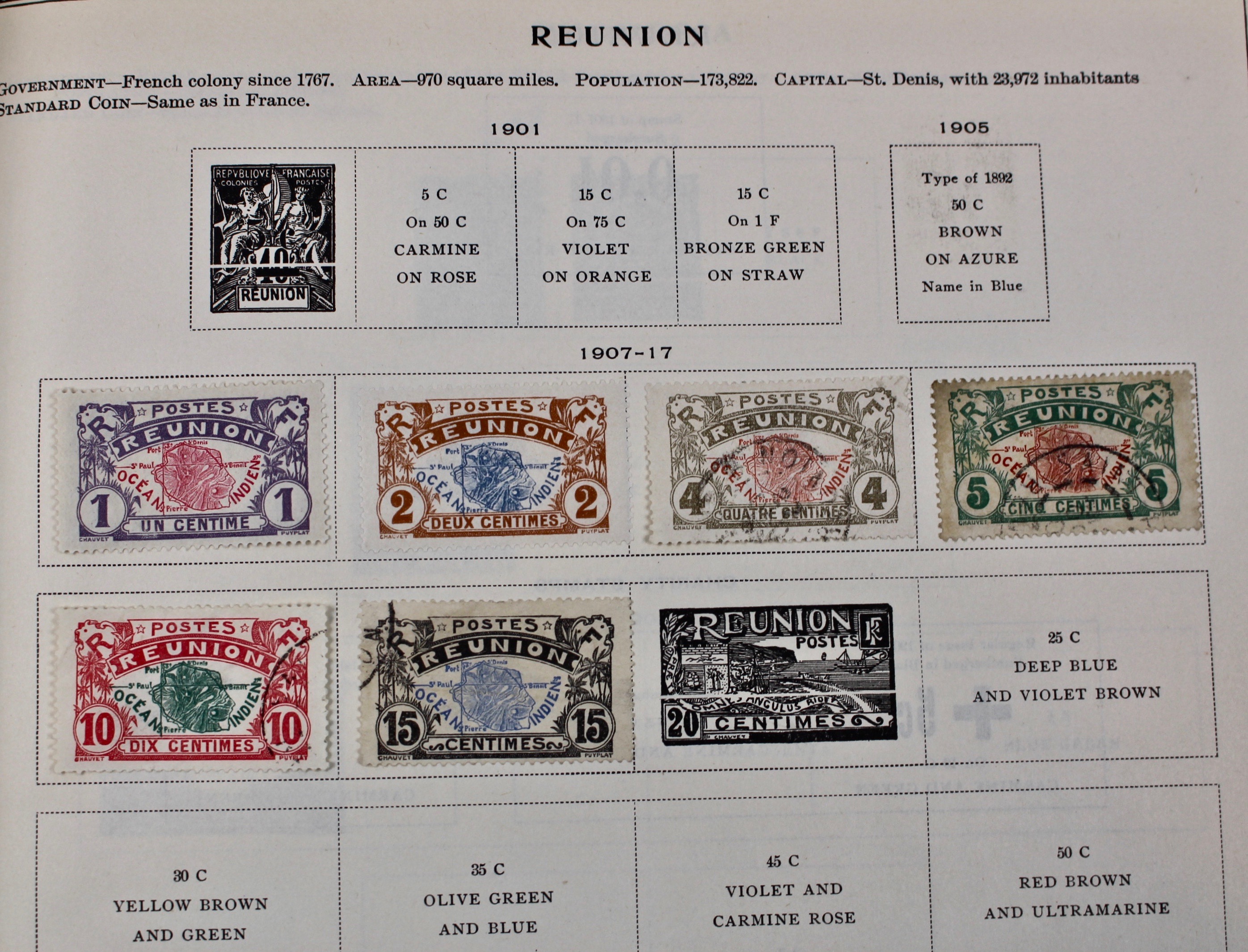 International Stamp Collection in Early Scott's Stamp Album, 1901–1920