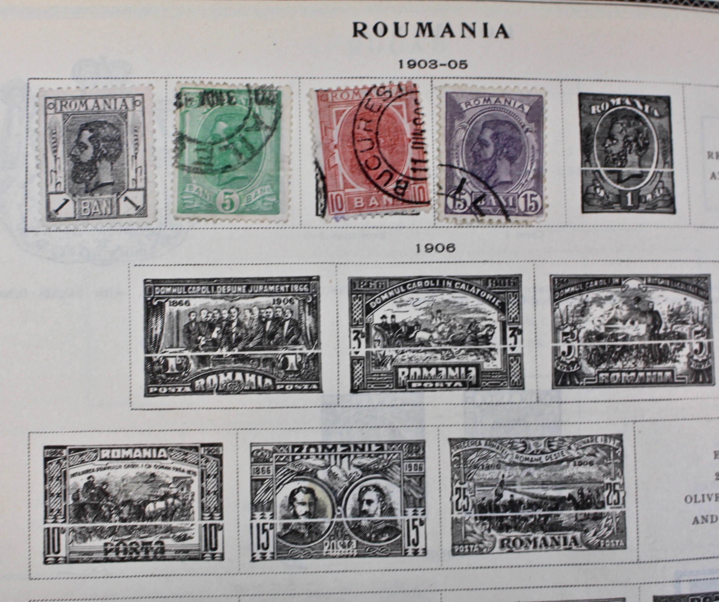 International Stamp Collection in Early Scott's Stamp Album, 1901–1920