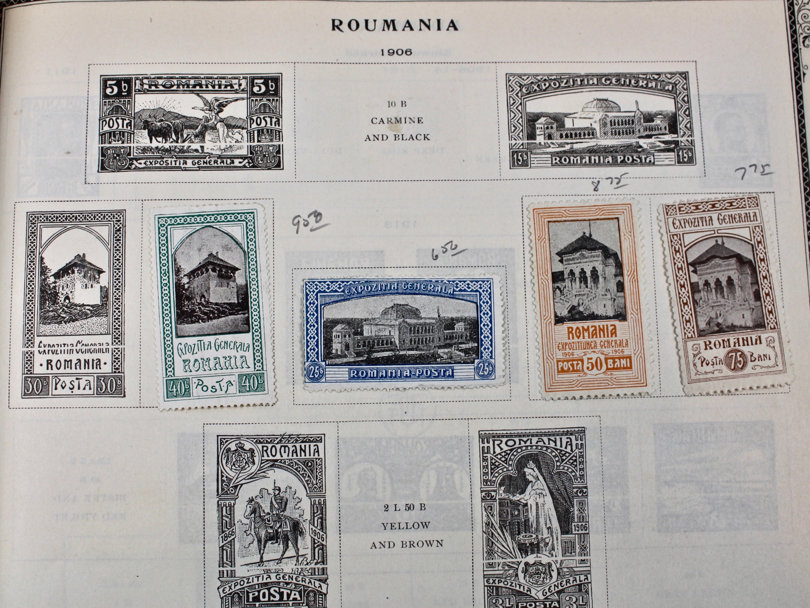 International Stamp Collection in Early Scott's Stamp Album, 1901–1920