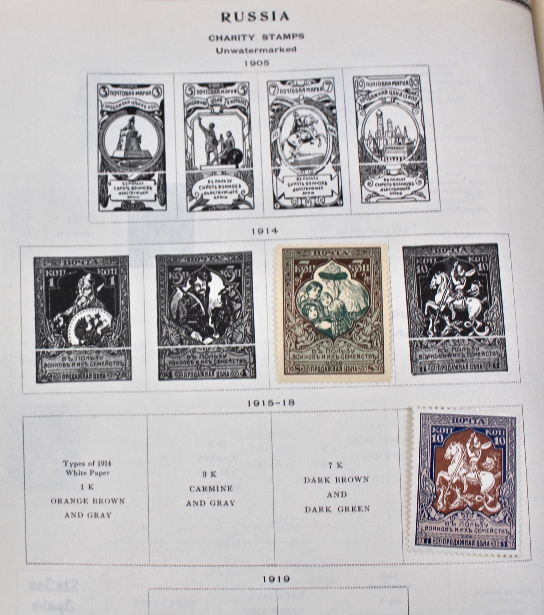 International Stamp Collection in Early Scott's Stamp Album, 1901–1920