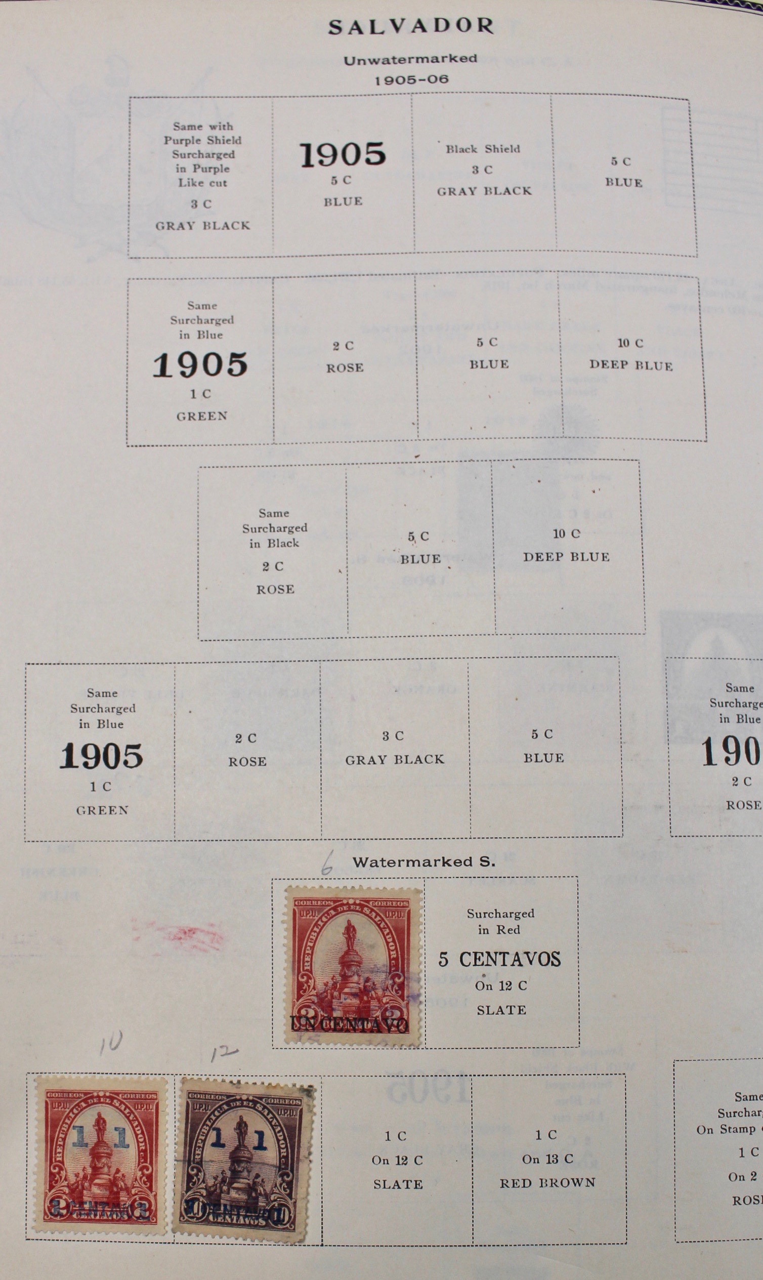 International Stamp Collection in Early Scott's Stamp Album, 1901–1920
