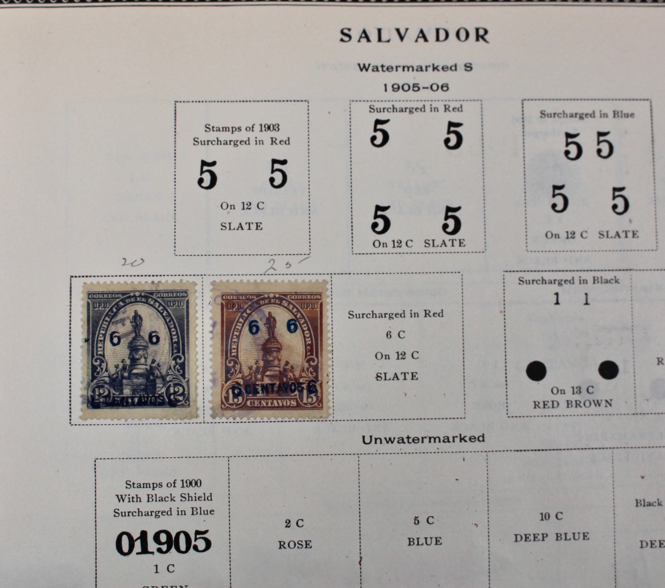 International Stamp Collection in Early Scott's Stamp Album, 1901–1920
