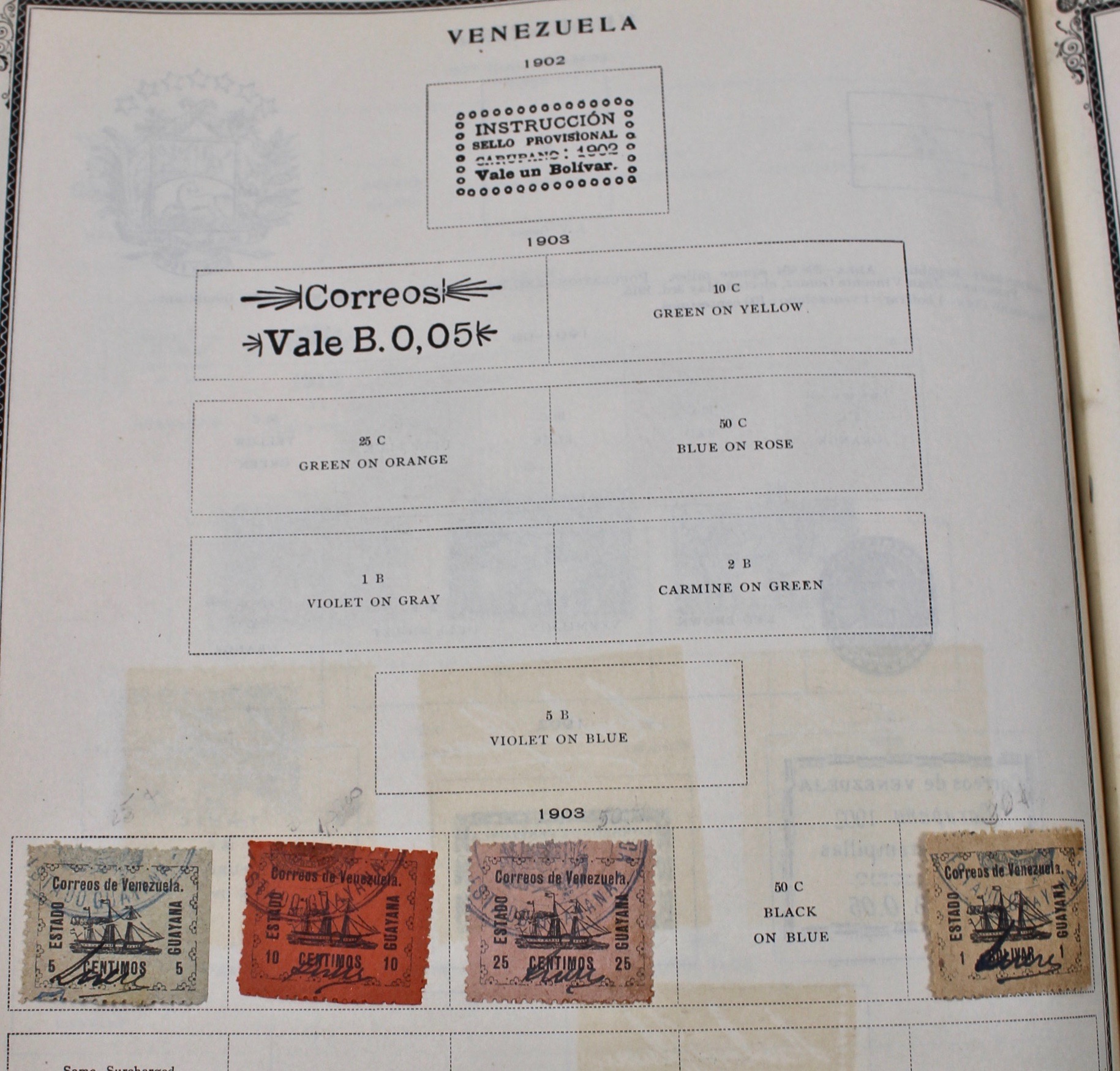 International Stamp Collection in Early Scott's Stamp Album, 1901–1920