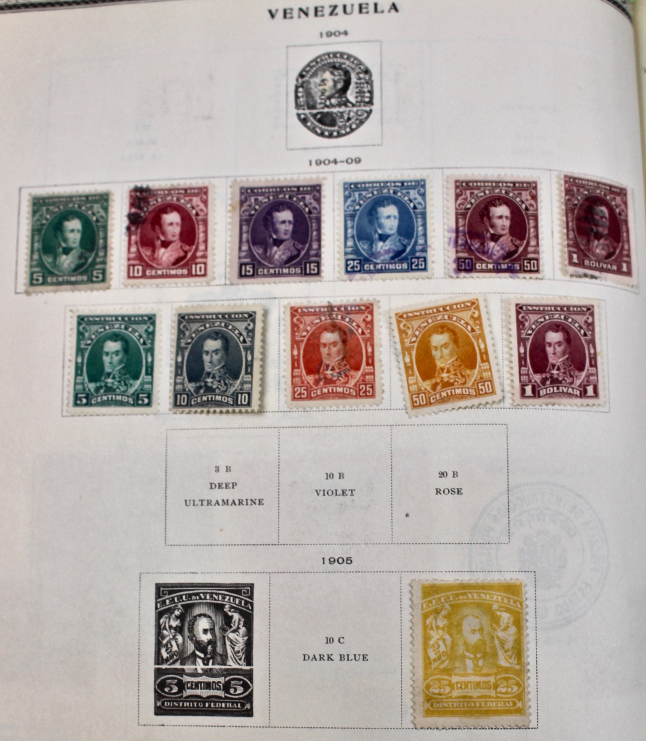 International Stamp Collection in Early Scott's Stamp Album, 1901–1920