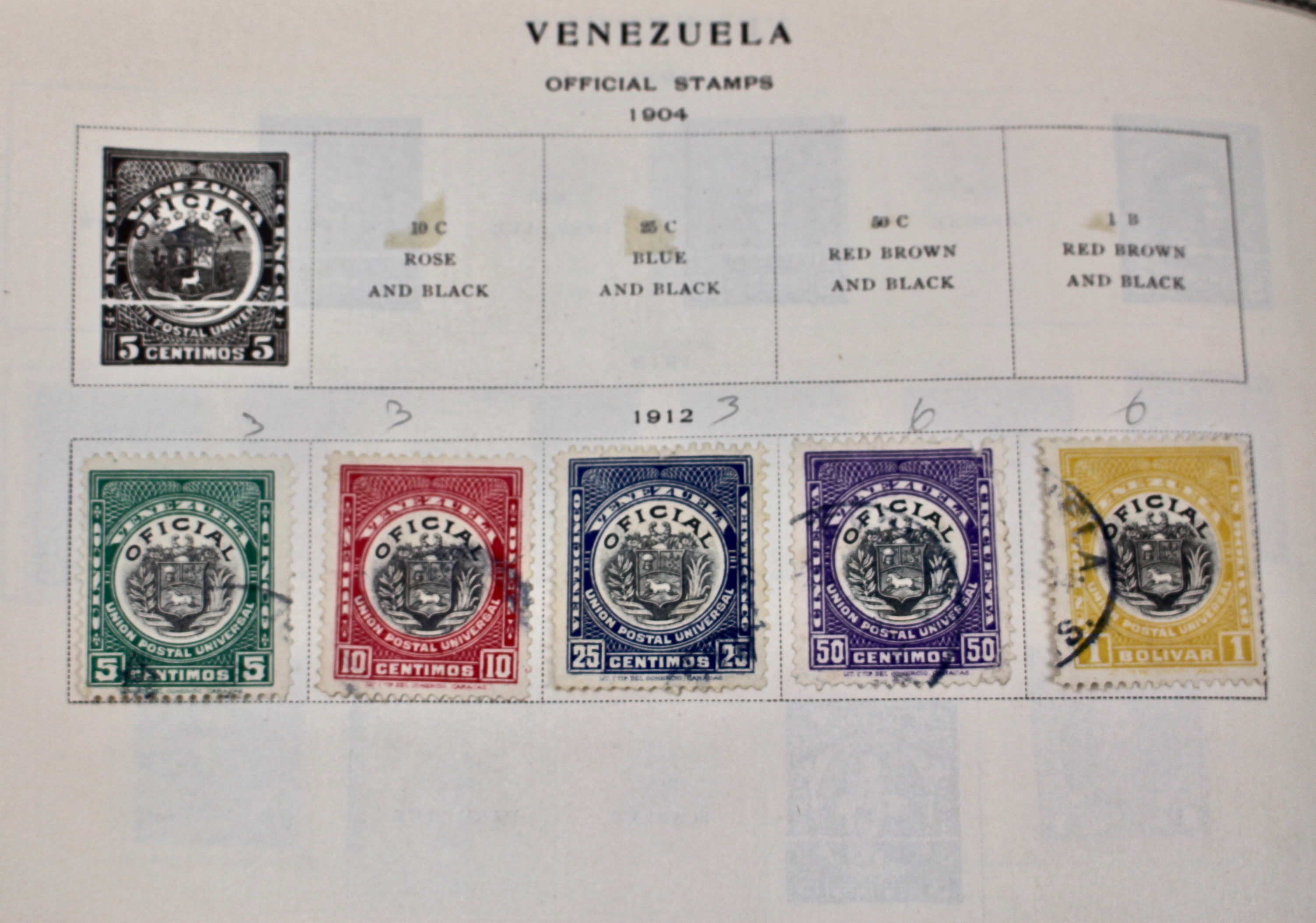 International Stamp Collection in Early Scott's Stamp Album, 1901–1920