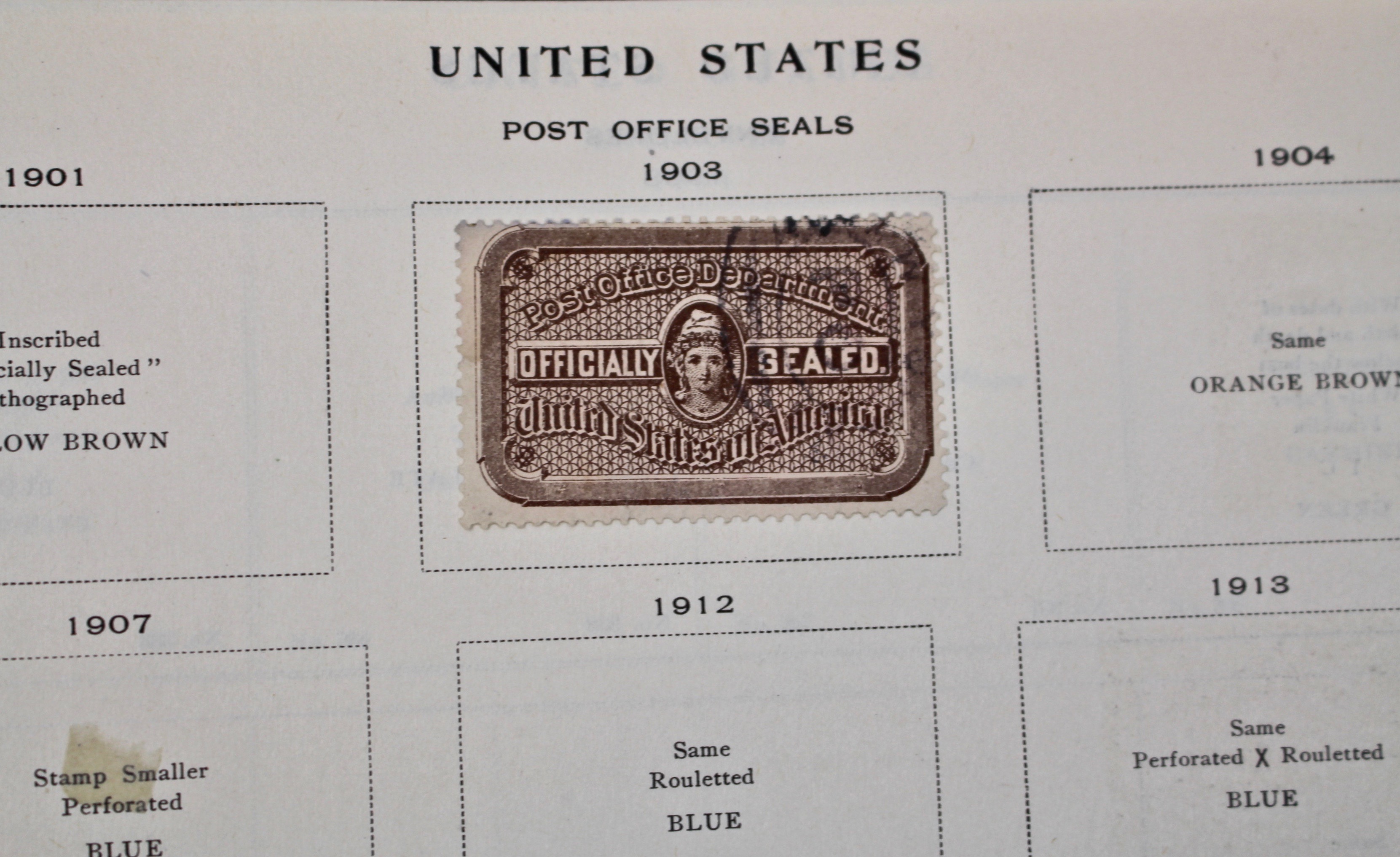 International Stamp Collection in Early Scott's Stamp Album, 1901–1920