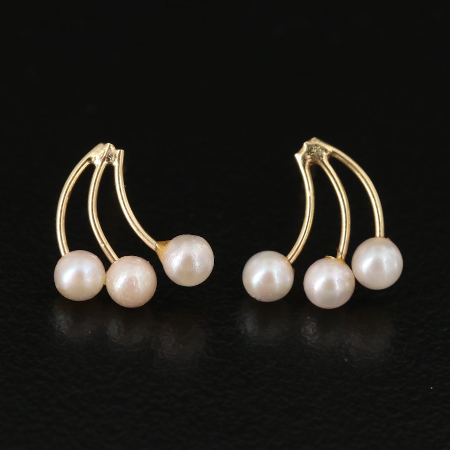 14K Pearl Earrings