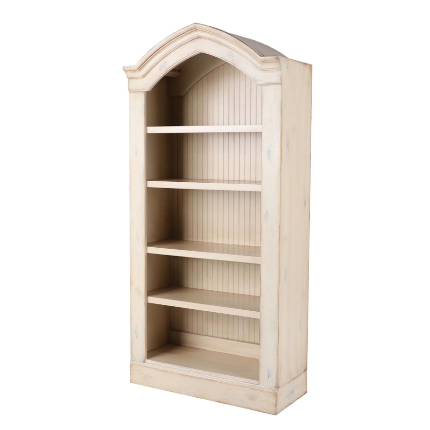 Romweber Paint-Decorated Arched Top Display Bookcase