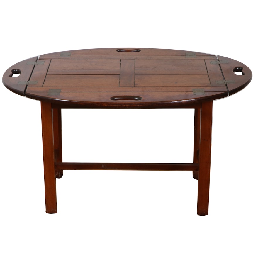 Mahogany Stained Butler's Tray Coffee Table, Late 20th Century