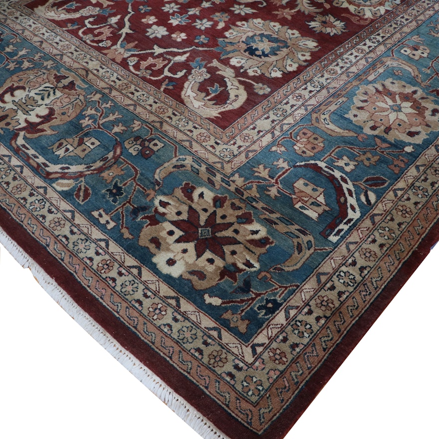 9'1 x 12'6 Hand-Knotted Persian Style Wool Rug