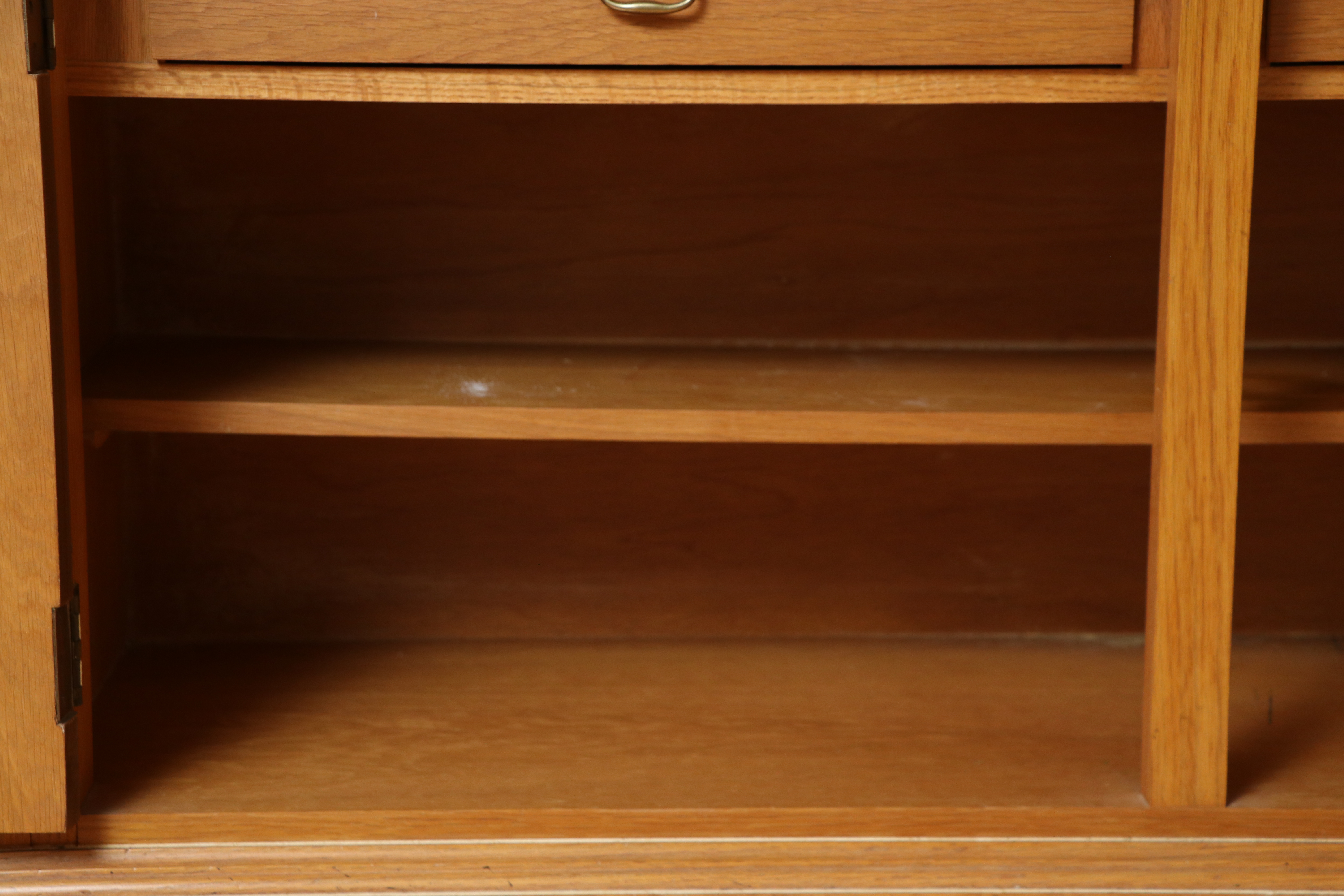 Century Furniture Oak China Cabinet, Late 20th Century