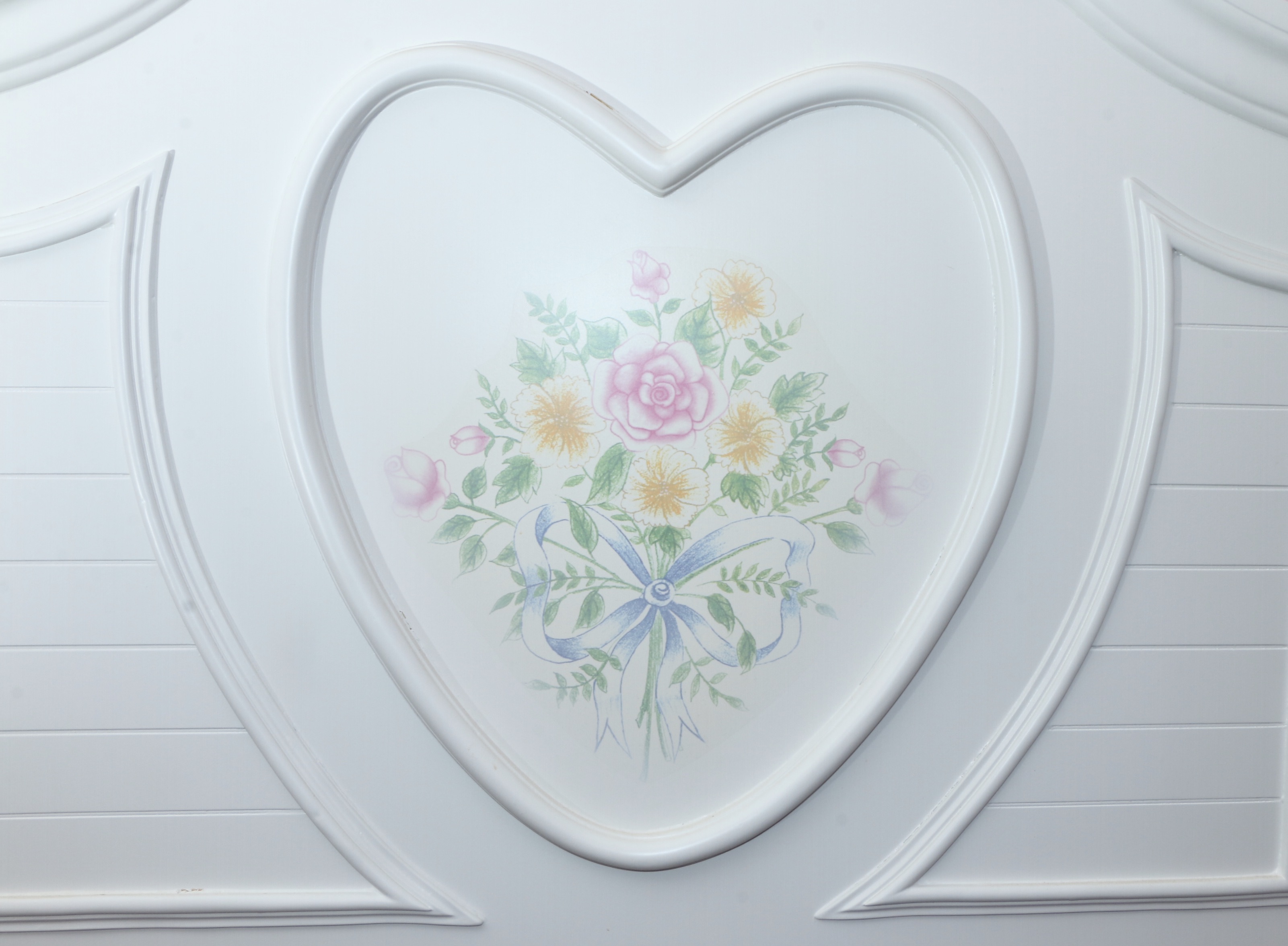 White Paint-Decorated Bunk Beds with Pottery Barn Quilt Set