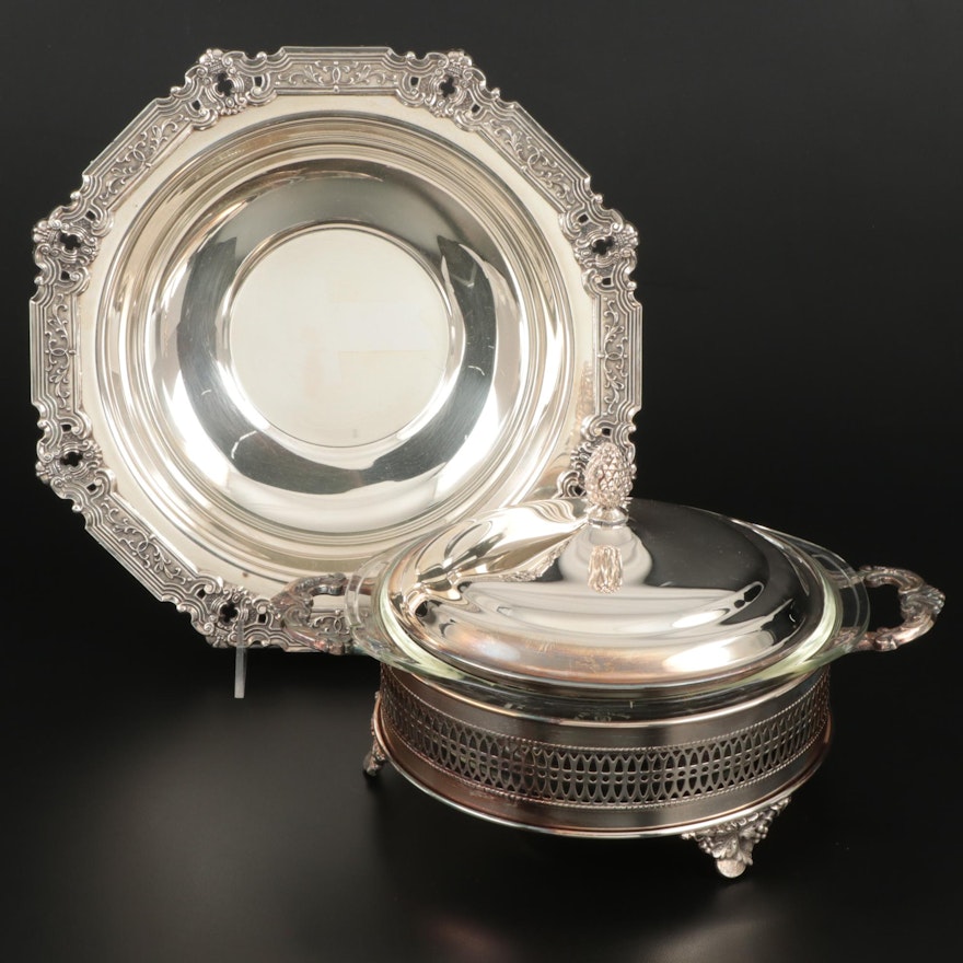 Gorham and The Sheffield Silver Co Silverplate Serving Pieces, Mid-20th C.