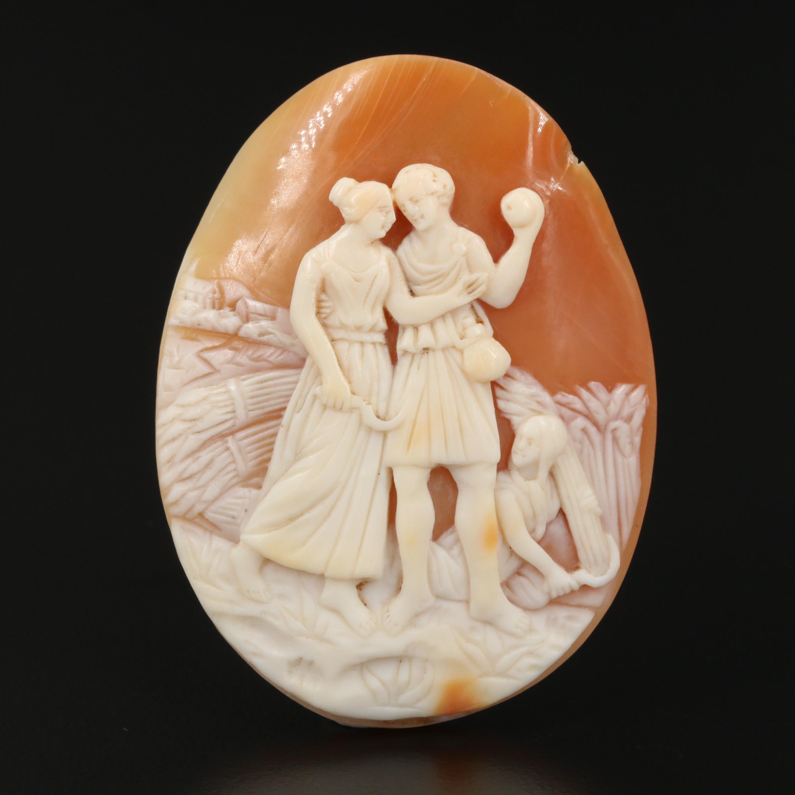 Loose Oval Shell Cameo