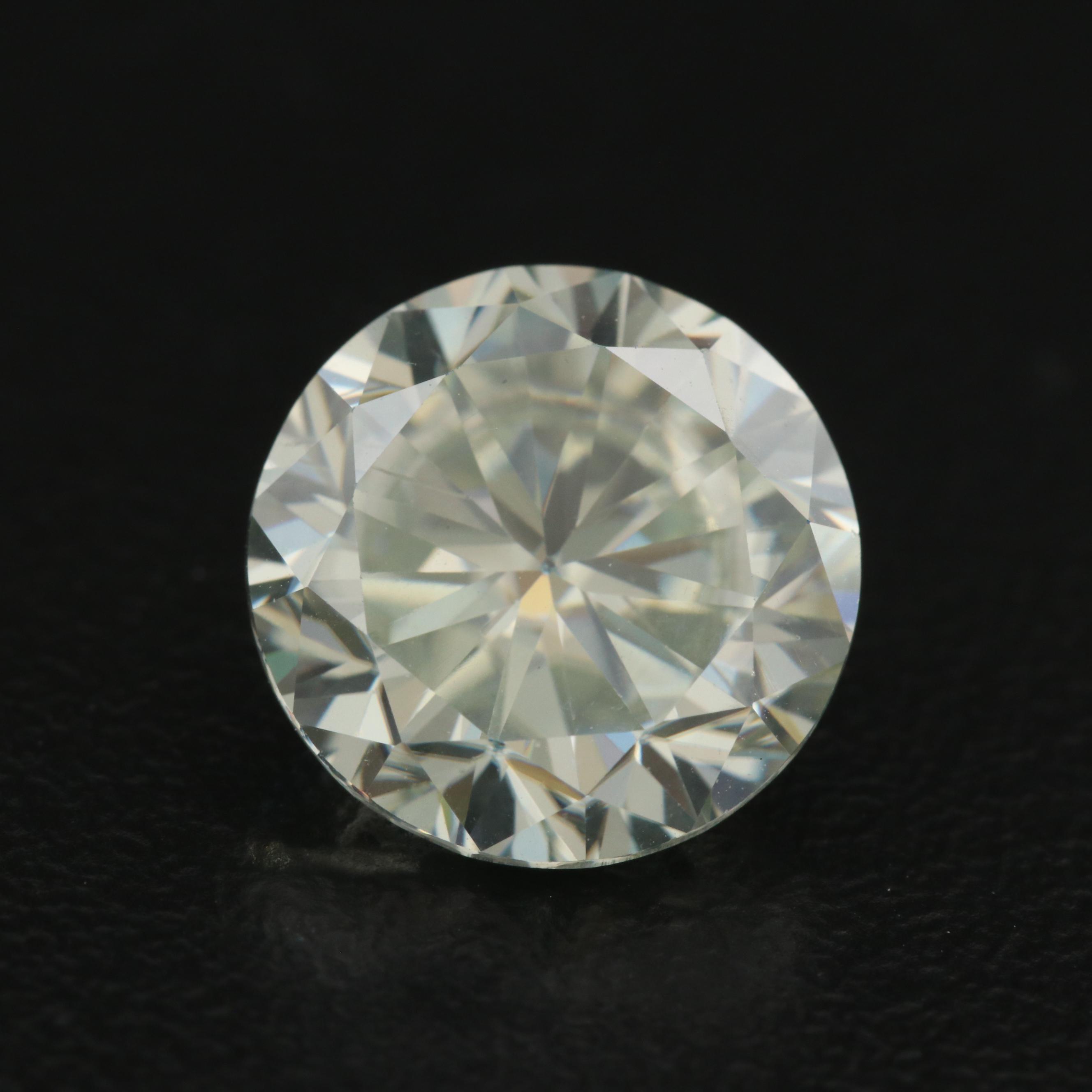 Loose Lab Grown 4.85 CT Round Faceted Moissanite