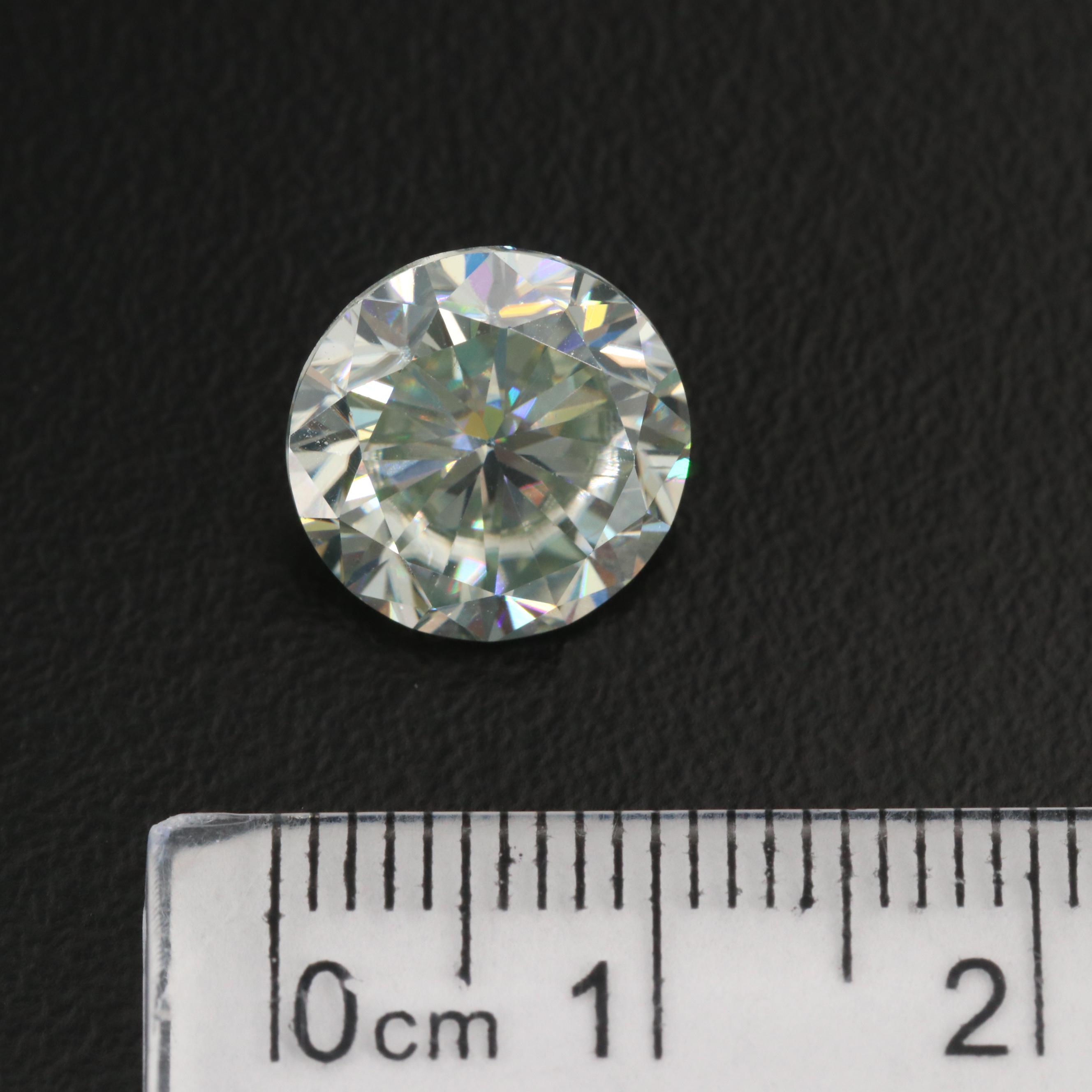 Loose Lab Grown 4.85 CT Round Faceted Moissanite