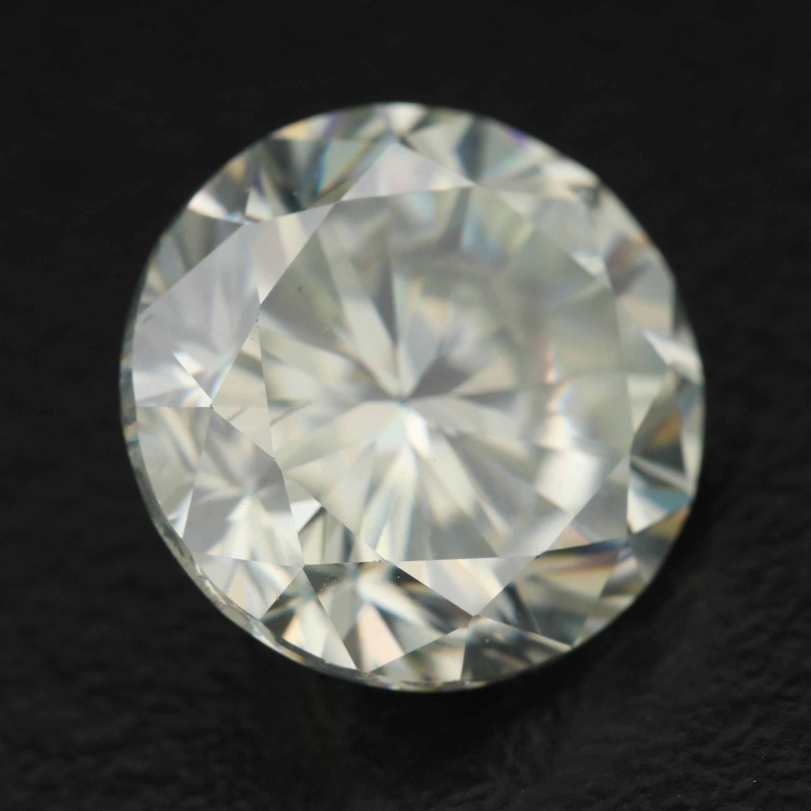 Loose Lab Grown 4.85 CT Round Faceted Moissanite