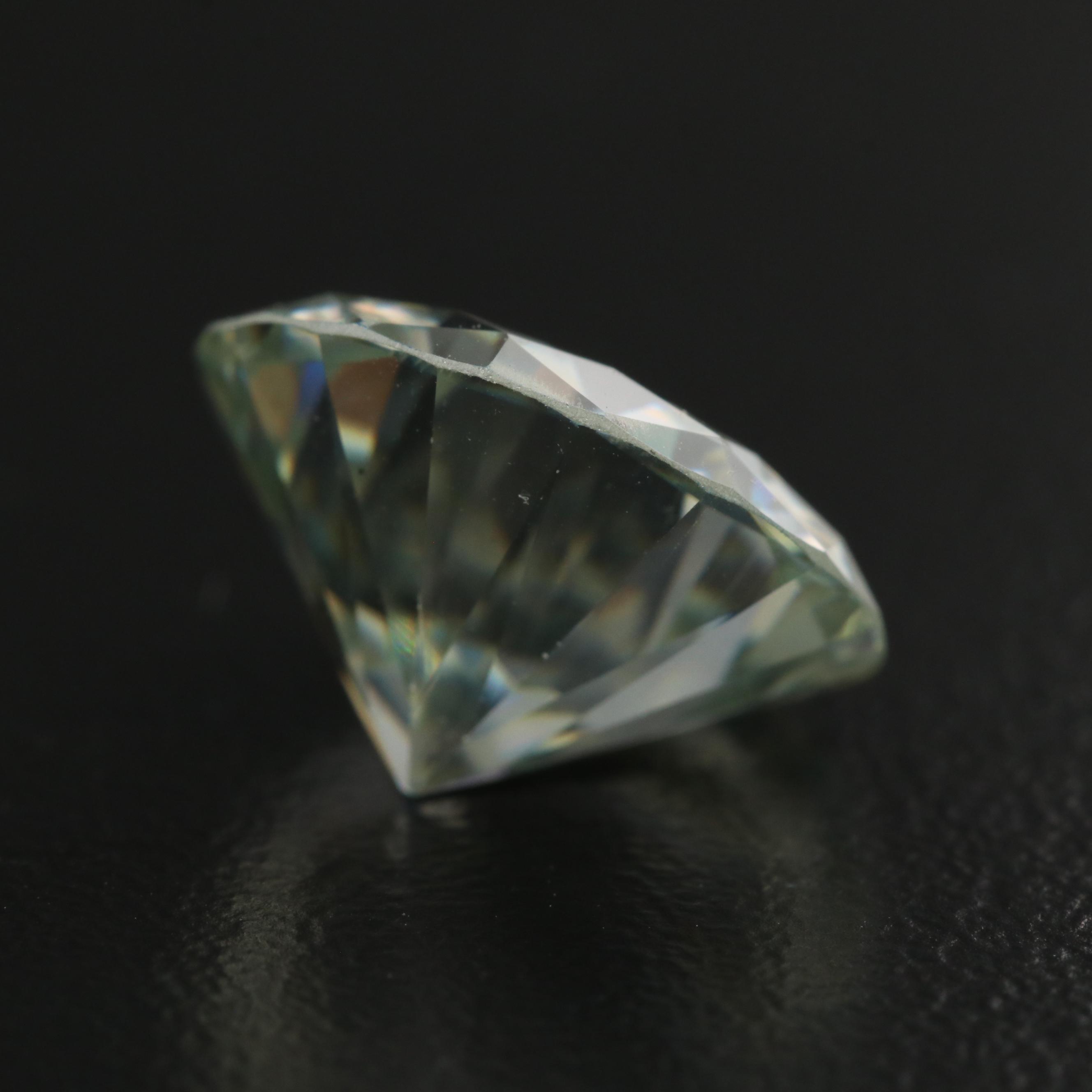 Loose Lab Grown 7.34 CT Round Faceted Moissanite