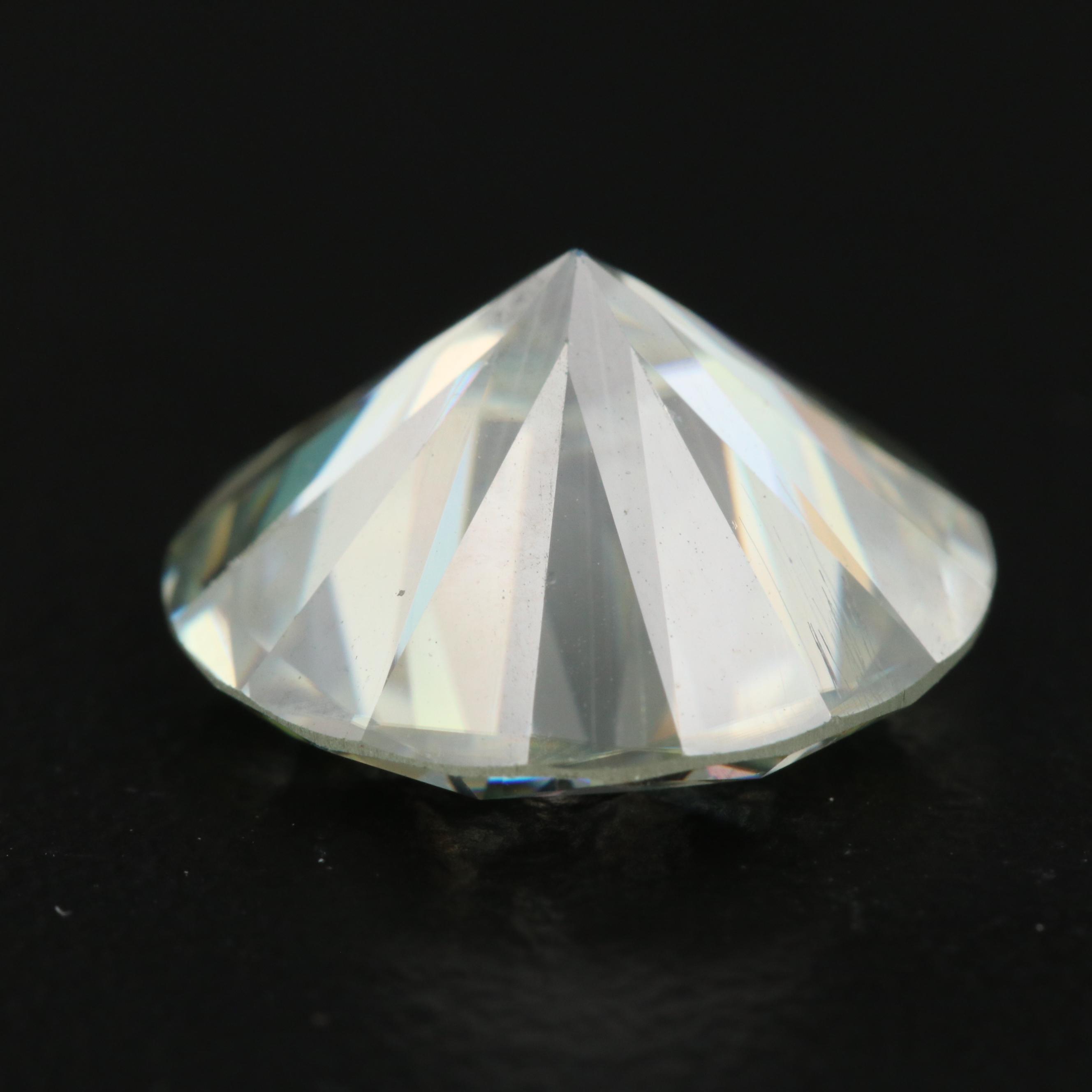 Loose Lab Grown 7.34 CT Round Faceted Moissanite