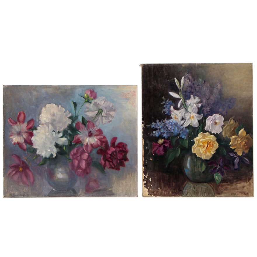Floral Still Life Oil Paintings in the Style of Jane Peterson