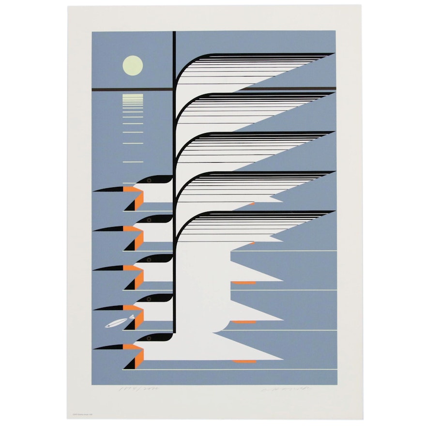 Charley Harper Serigraph "Skimmerscape", 1976